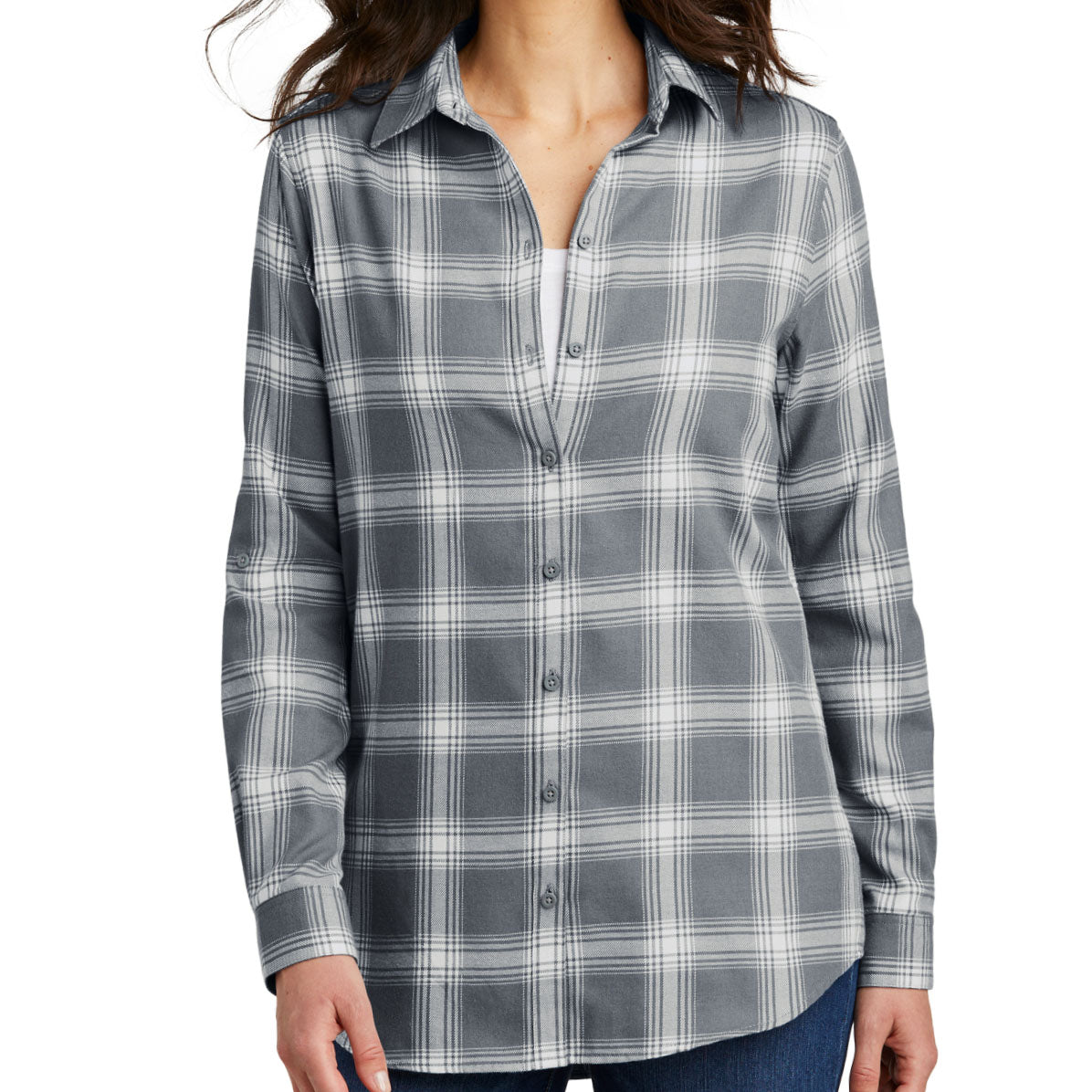 Port Authority Ladies Plaid Flannel Tunic . LW668