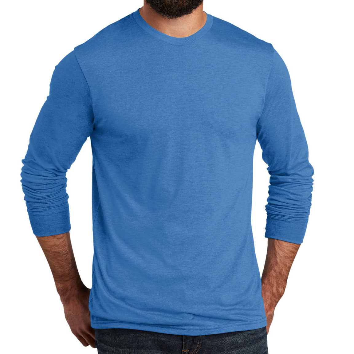Allmade ® Unisex Tri-Blend Long Sleeve Tee AL6004 (Azure Blue)