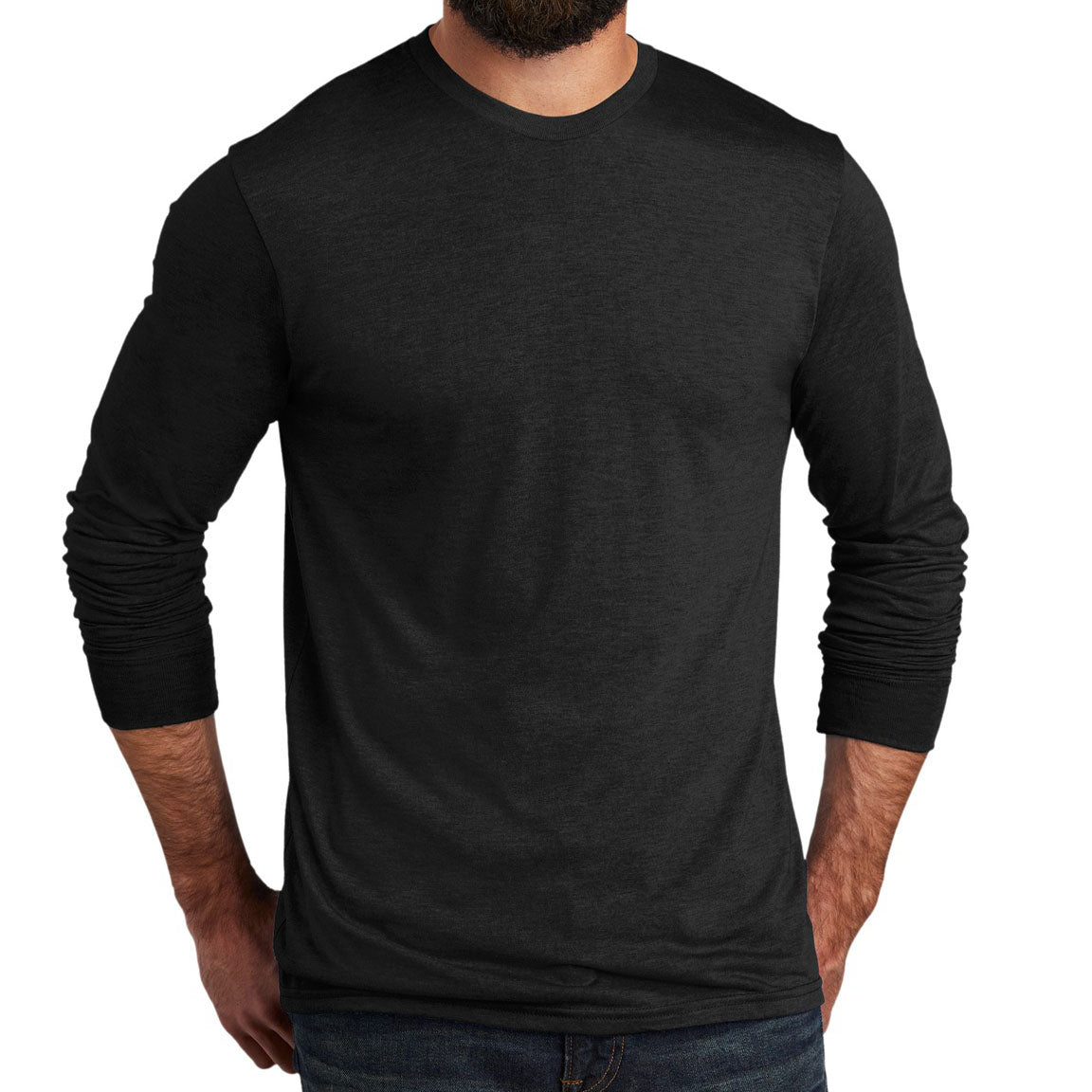 Allmade ® Unisex Tri-Blend Long Sleeve Tee AL6004 (Space Black)