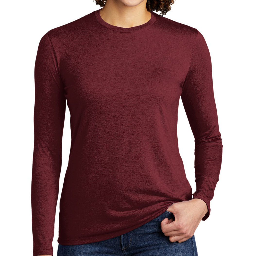 Allmade ® Women's Tri-Blend Long Sleeve Tee AL6008 (Vino Red)