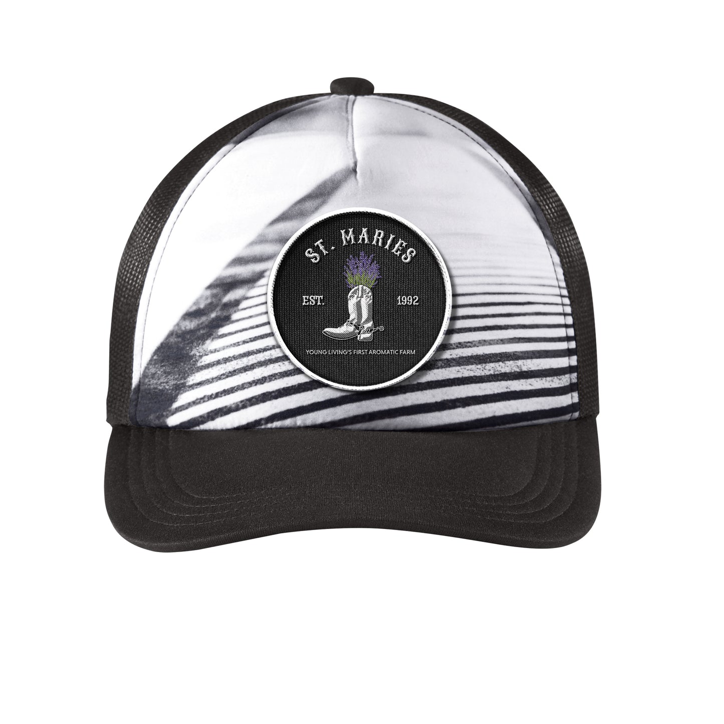 St. Maries | Woven Patch Snapback Trucker Hat