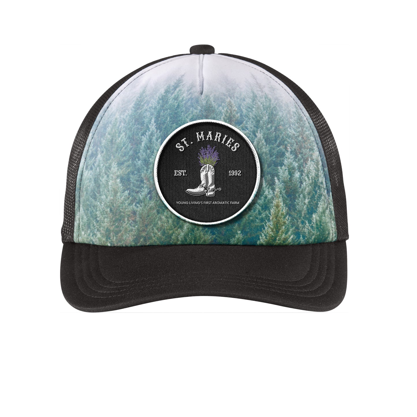 St. Maries | Woven Patch Snapback Trucker Hat