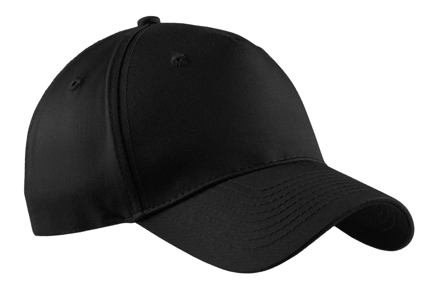 Port & Company®Five-Panel Twill Cap. CP86 (Black)