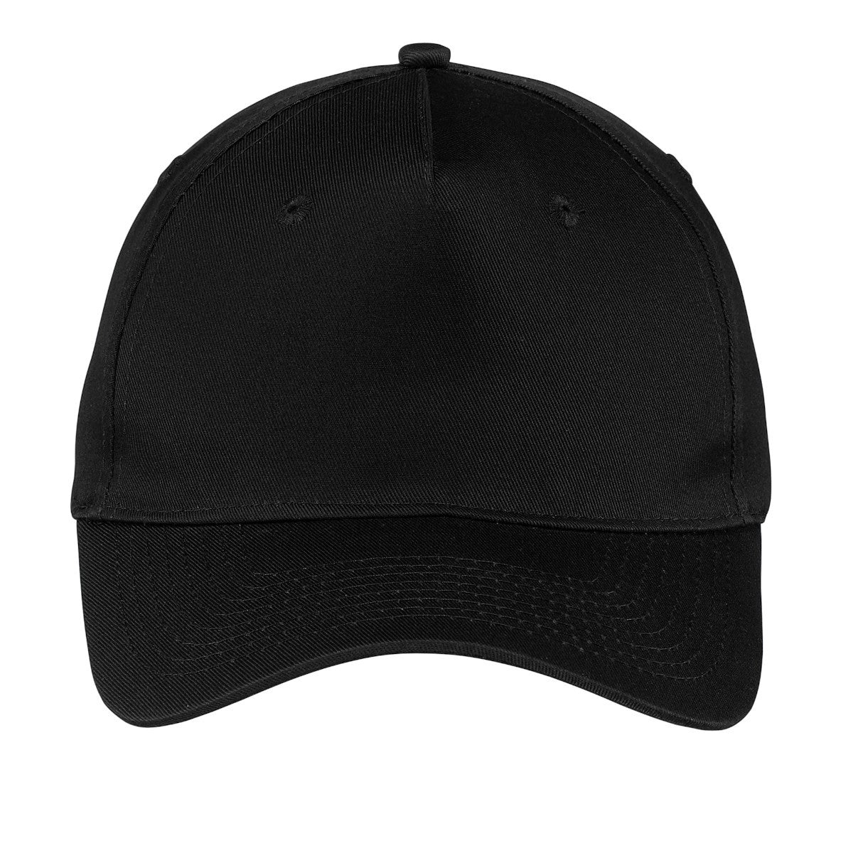 Port & Company®Five-Panel Twill Cap. CP86 (Black)