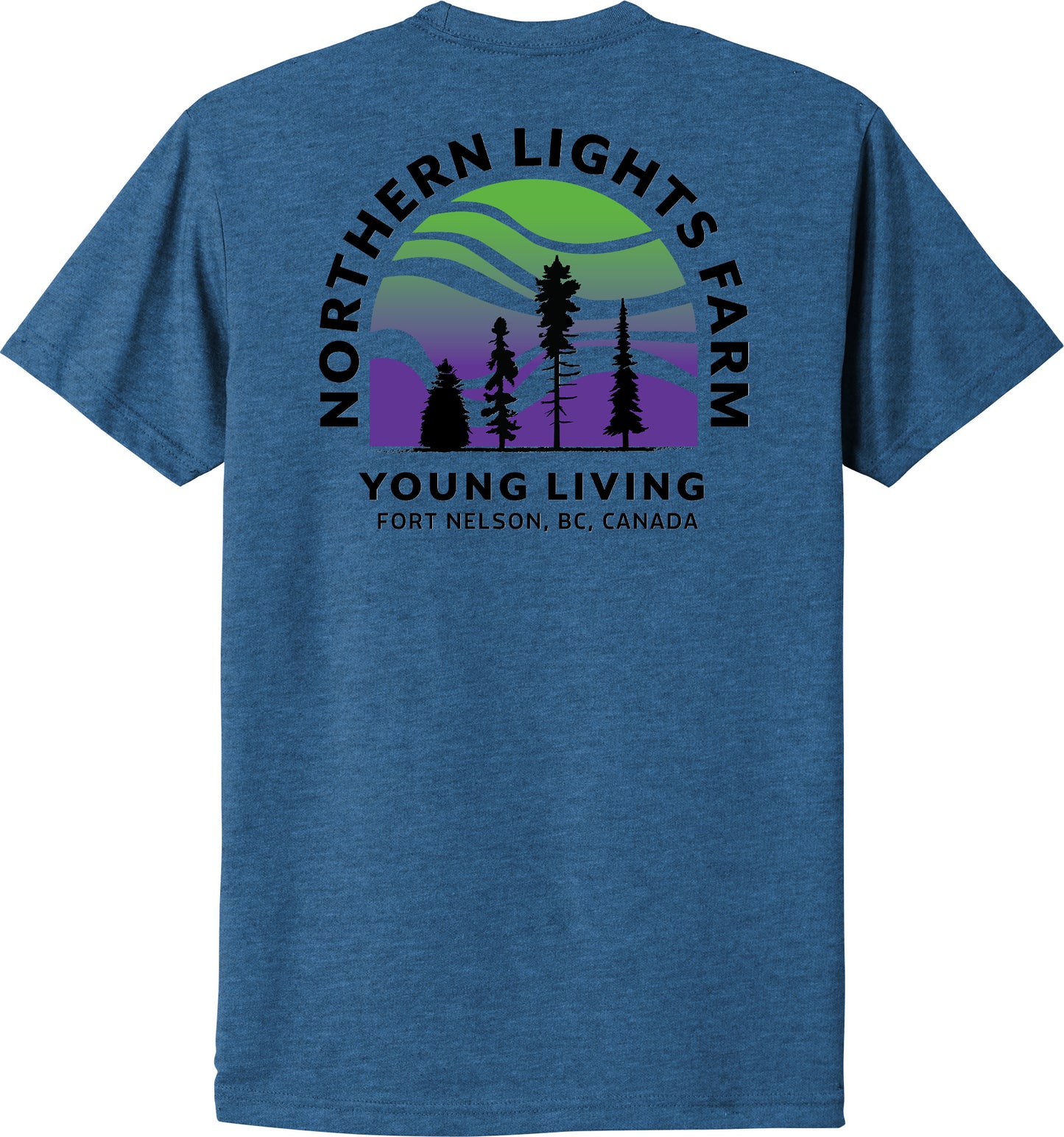 Northern Lights | Heather T-Shirts (Front & Back Logo)