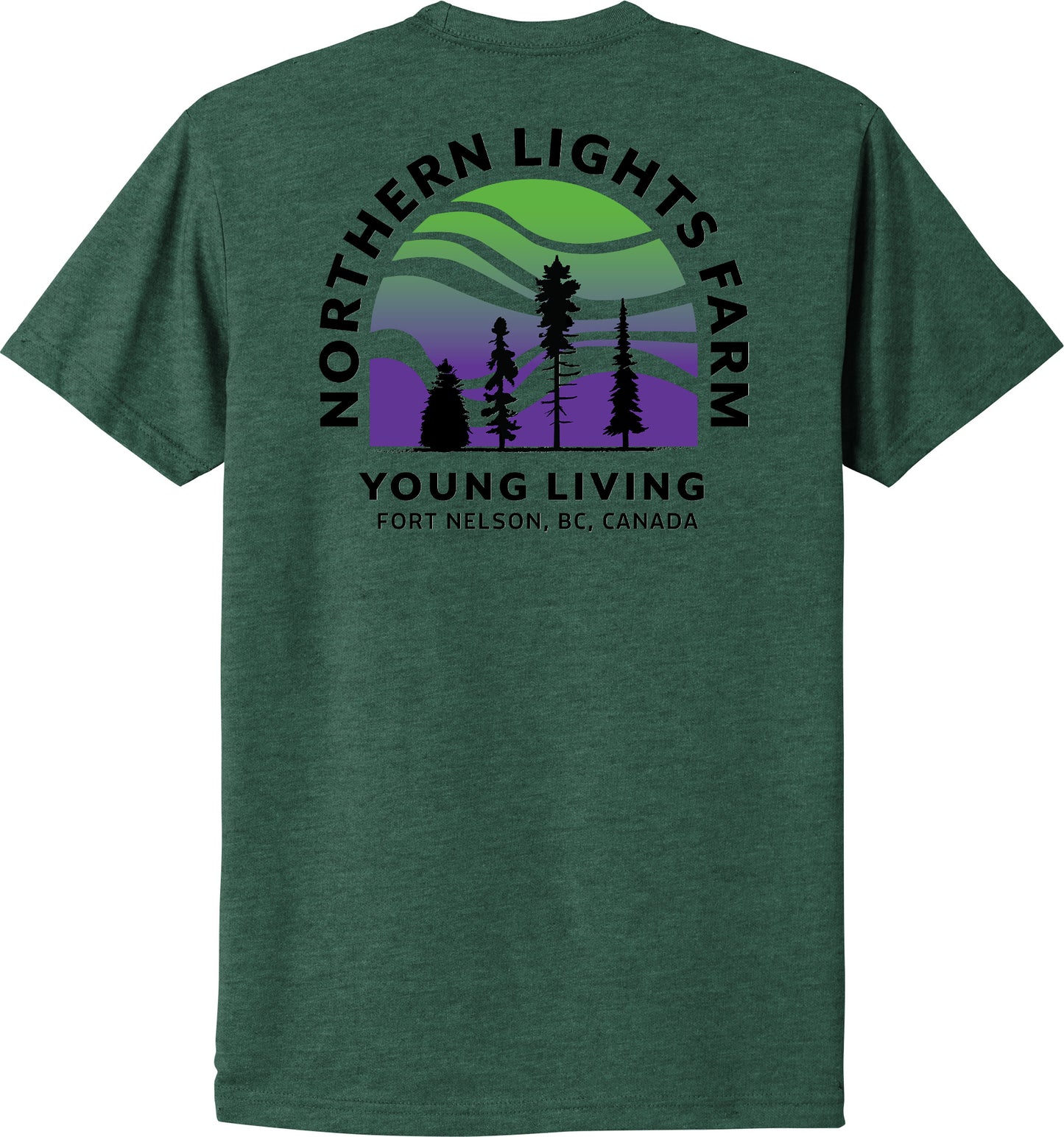 Northern Lights | Heather T-Shirts (Front & Back Logo)