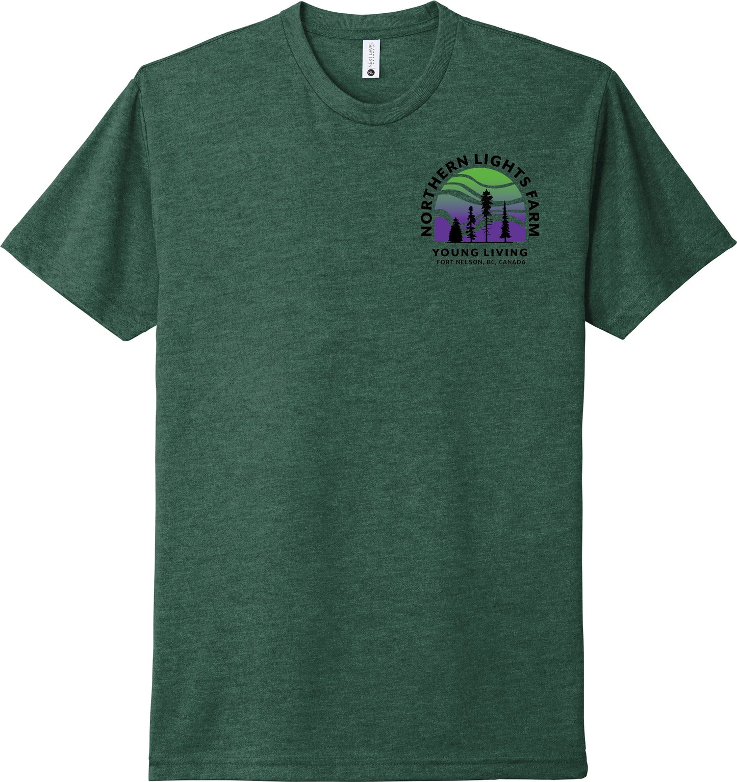 Northern Lights | Heather T-Shirts (Front & Back Logo)