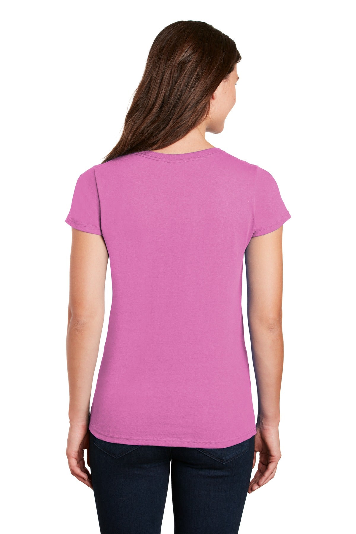 Gildan Ladies Heavy Cotton 100% Cotton V-Neck T-Shirt. 5V00L
