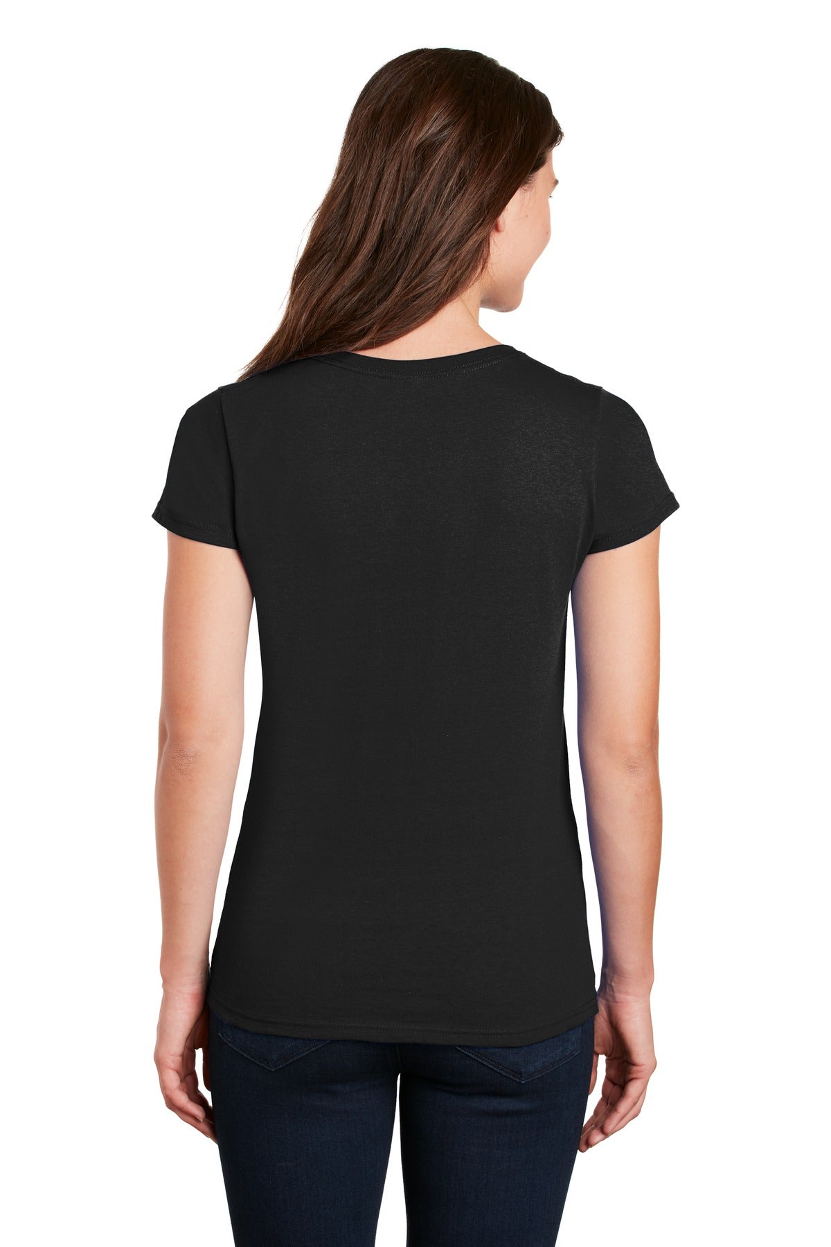 Gildan Ladies Heavy Cotton 100% Cotton V-Neck T-Shirt. 5V00L
