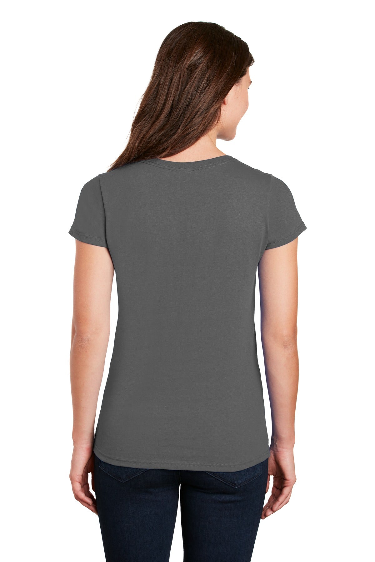 Gildan Ladies Heavy Cotton 100% Cotton V-Neck T-Shirt. 5V00L