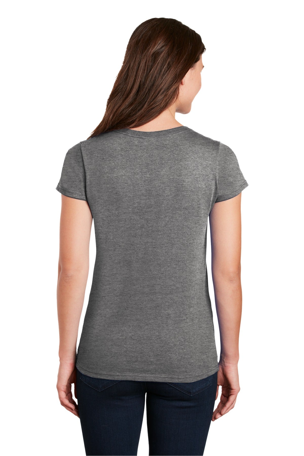 Gildan Ladies Heavy Cotton 100% Cotton V-Neck T-Shirt. 5V00L