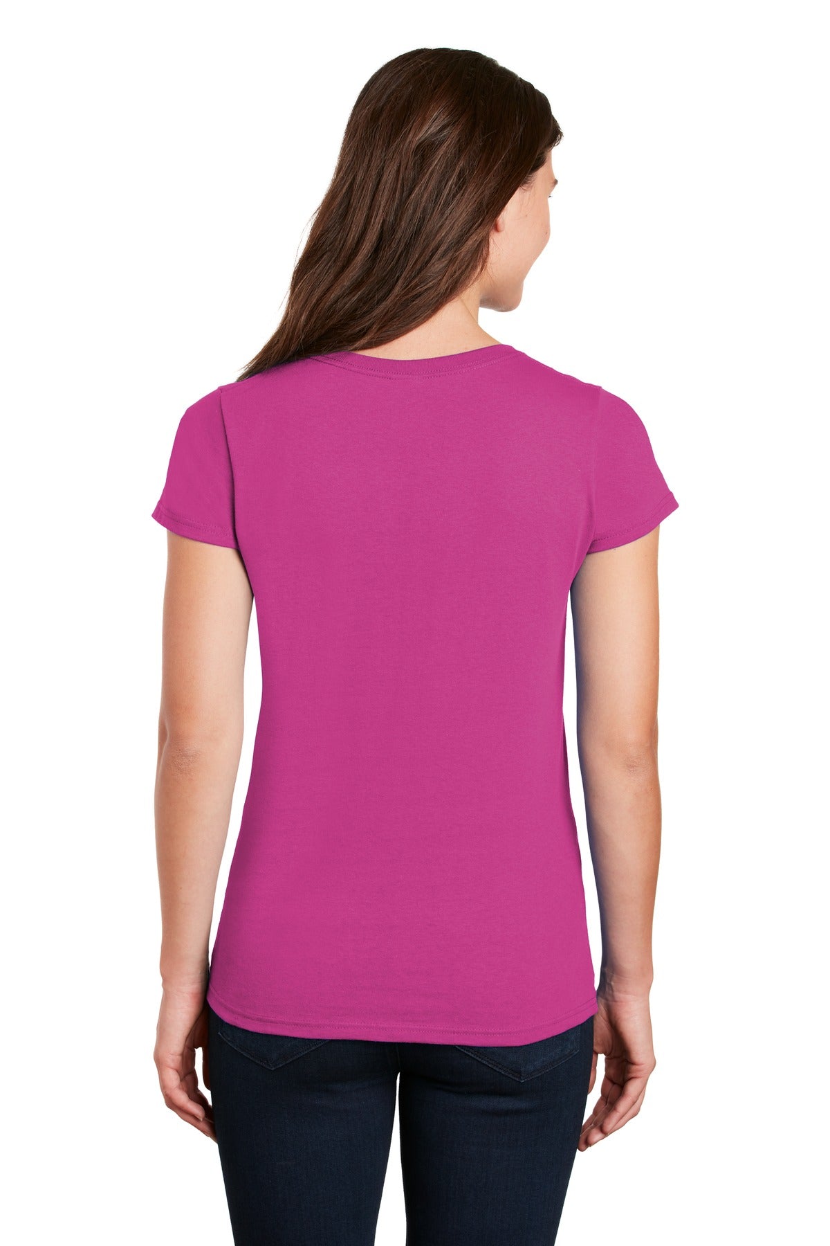 Gildan Ladies Heavy Cotton 100% Cotton V-Neck T-Shirt. 5V00L