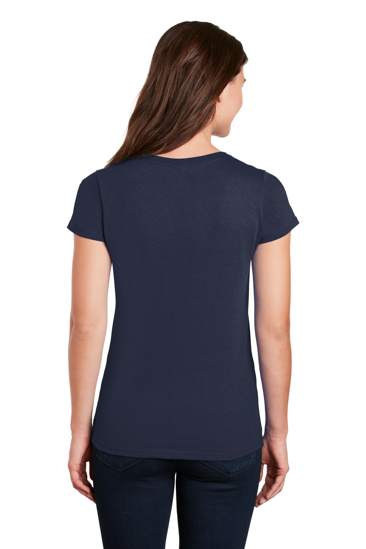 Gildan Ladies Heavy Cotton 100% Cotton V-Neck T-Shirt. 5V00L