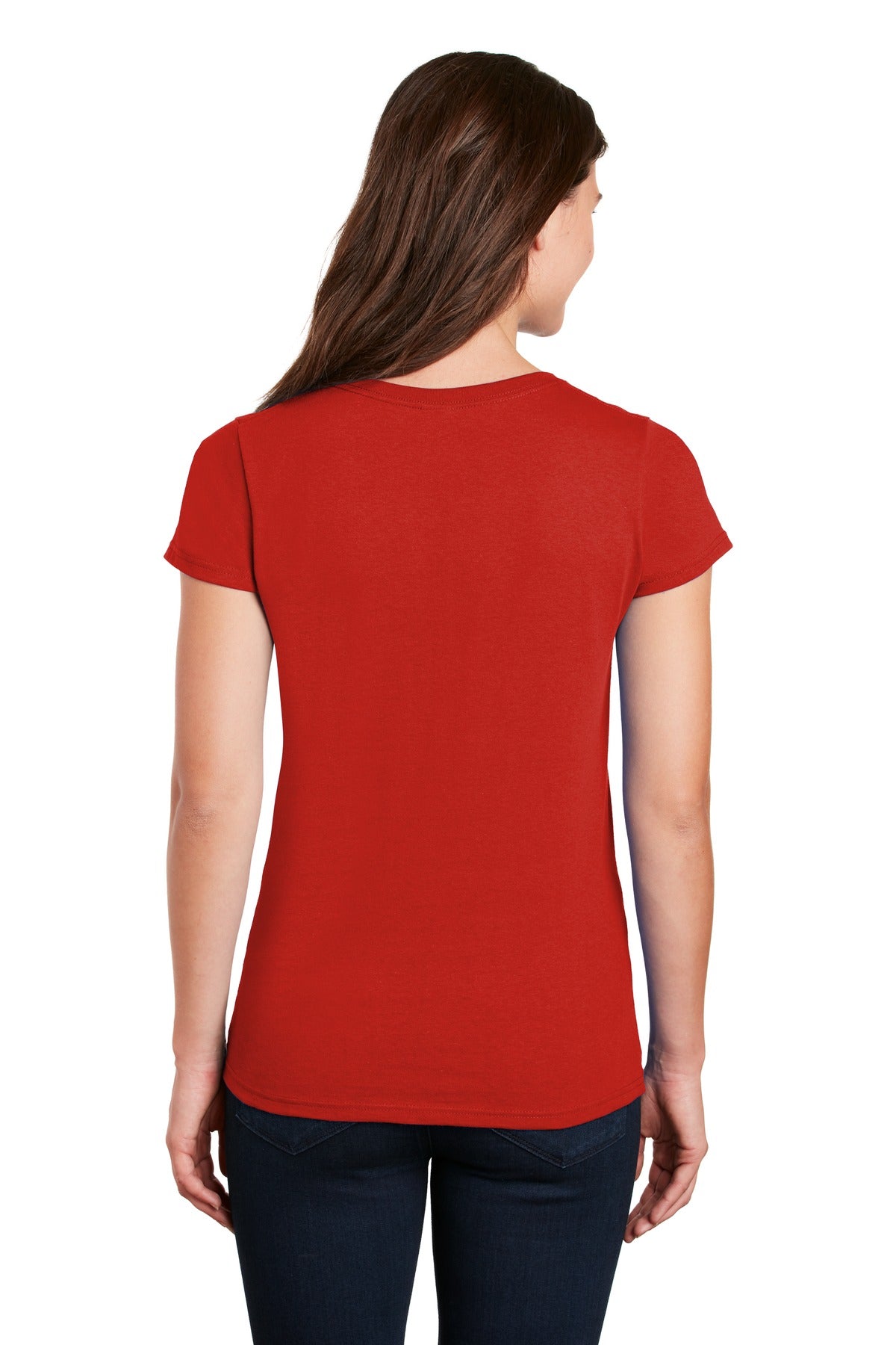 Gildan Ladies Heavy Cotton 100% Cotton V-Neck T-Shirt. 5V00L