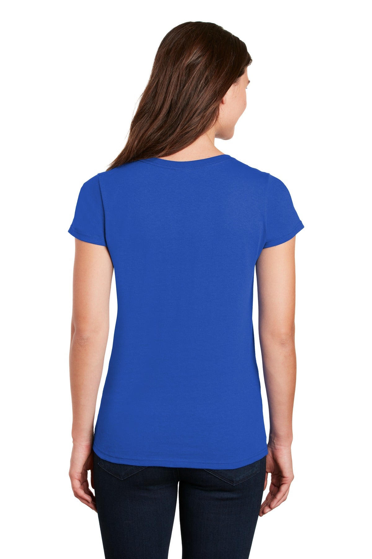 Gildan Ladies Heavy Cotton 100% Cotton V-Neck T-Shirt. 5V00L