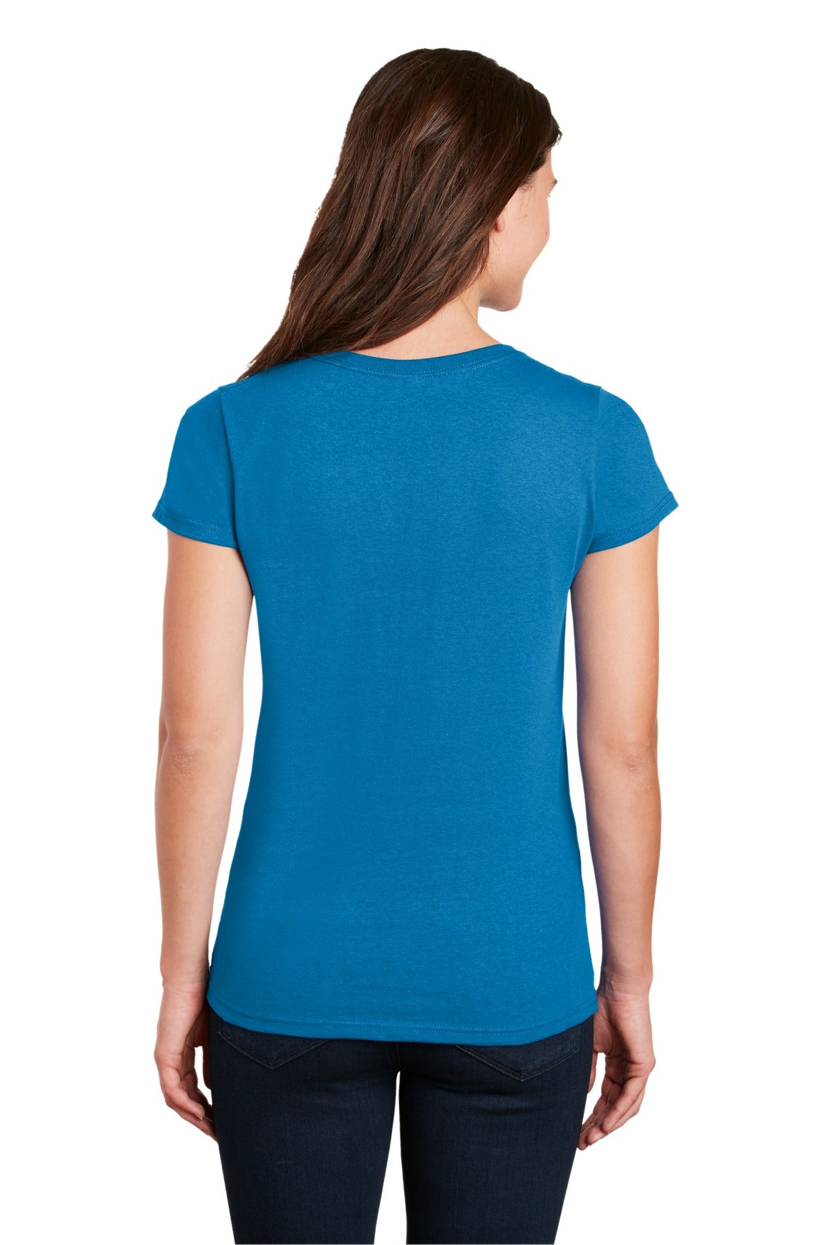 Gildan Ladies Heavy Cotton 100% Cotton V-Neck T-Shirt. 5V00L