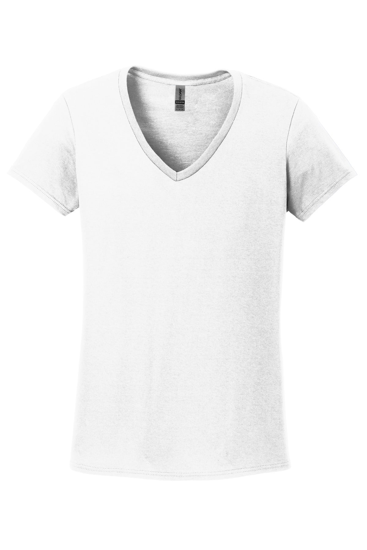 Gildan Ladies Heavy Cotton 100% Cotton V-Neck T-Shirt. 5V00L