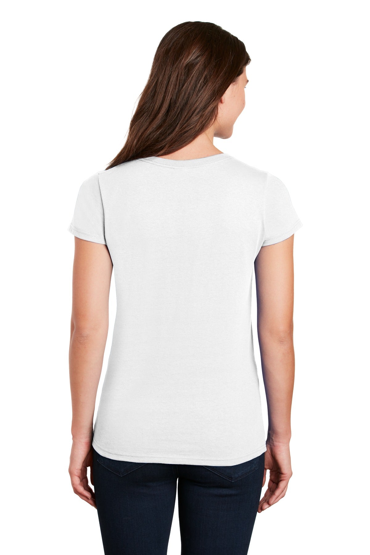 Gildan Ladies Heavy Cotton 100% Cotton V-Neck T-Shirt. 5V00L