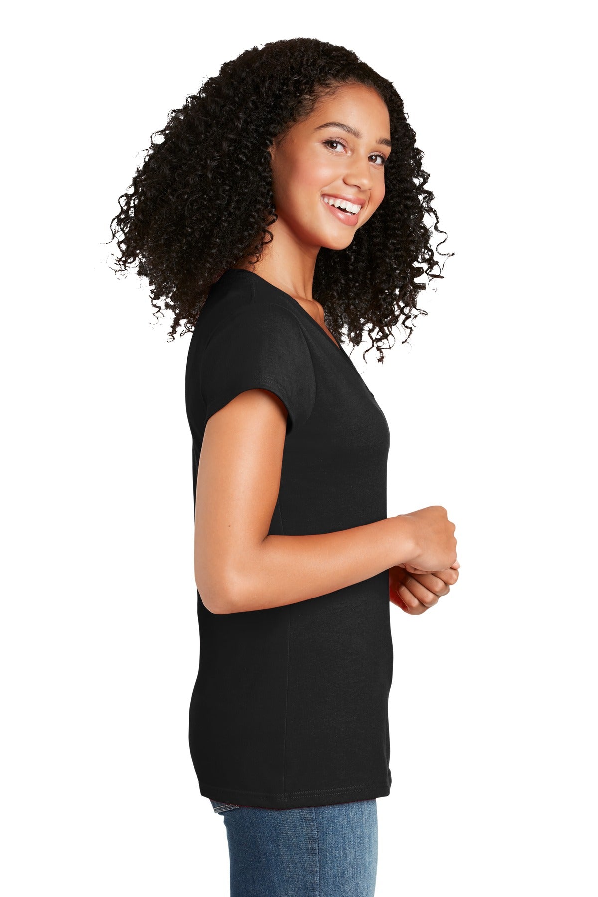 Gildan Softstyle Ladies Fit V-Neck T-Shirt. 64V00L