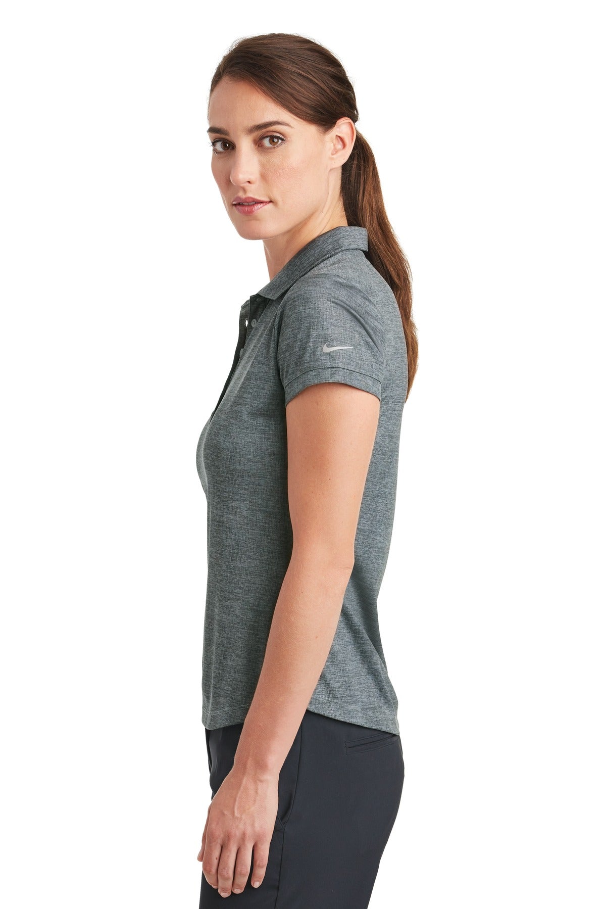 Nike Ladies Dri-FIT Crosshatch Polo. 838961