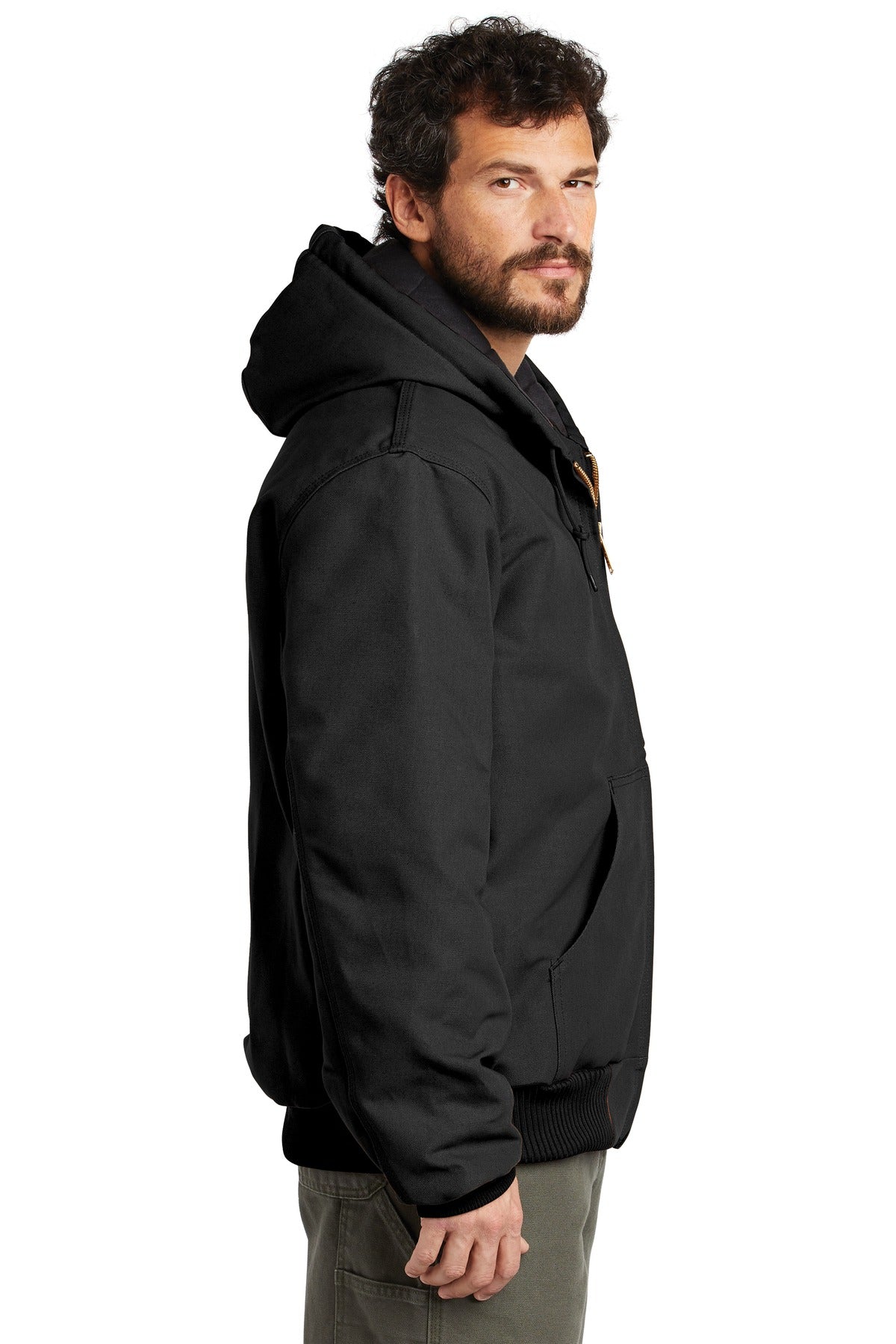Carhartt Tall Quilted-Flannel-Lined Duck Active Jac. CTTSJ140