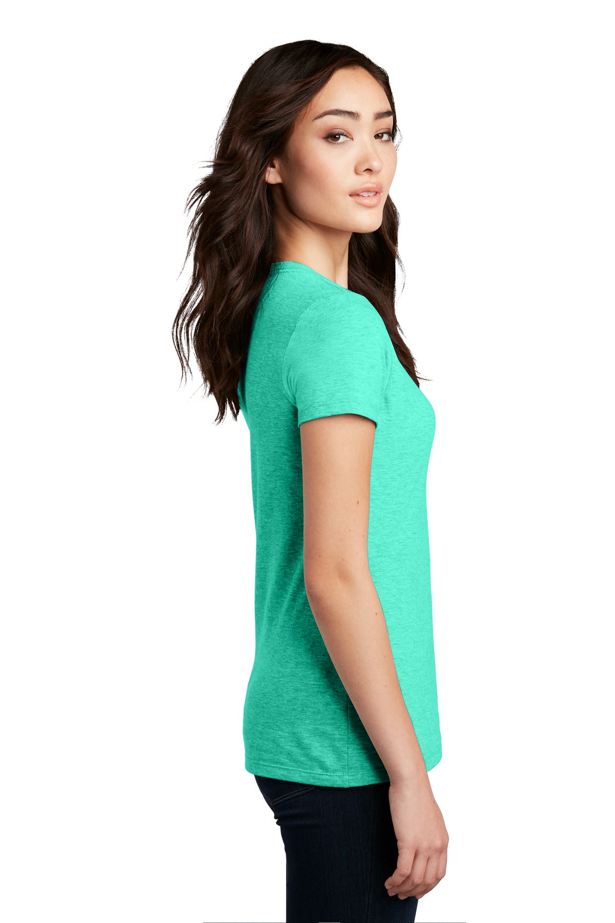 District Women's Perfect Blend CVC Tee. DM108L