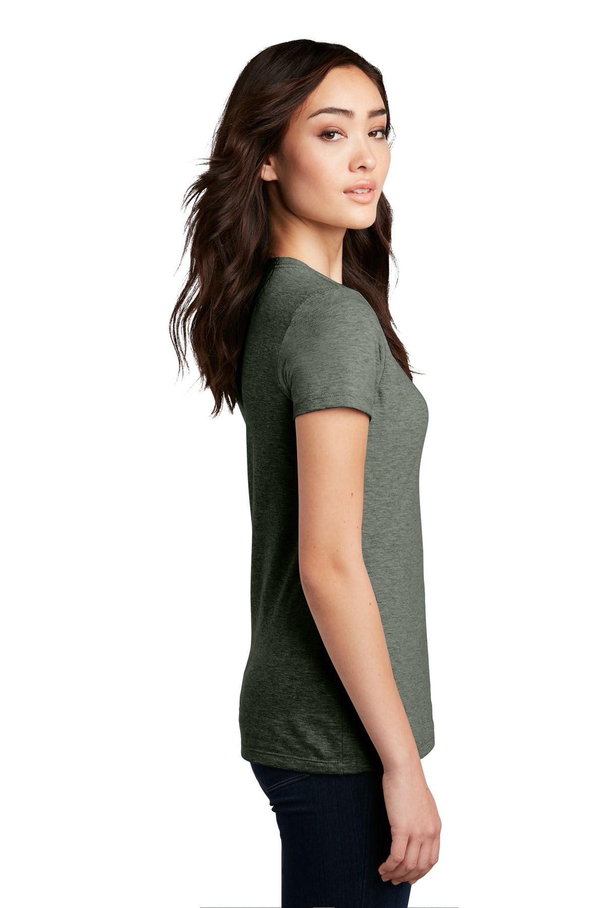 District Women's Perfect Blend CVC Tee. DM108L