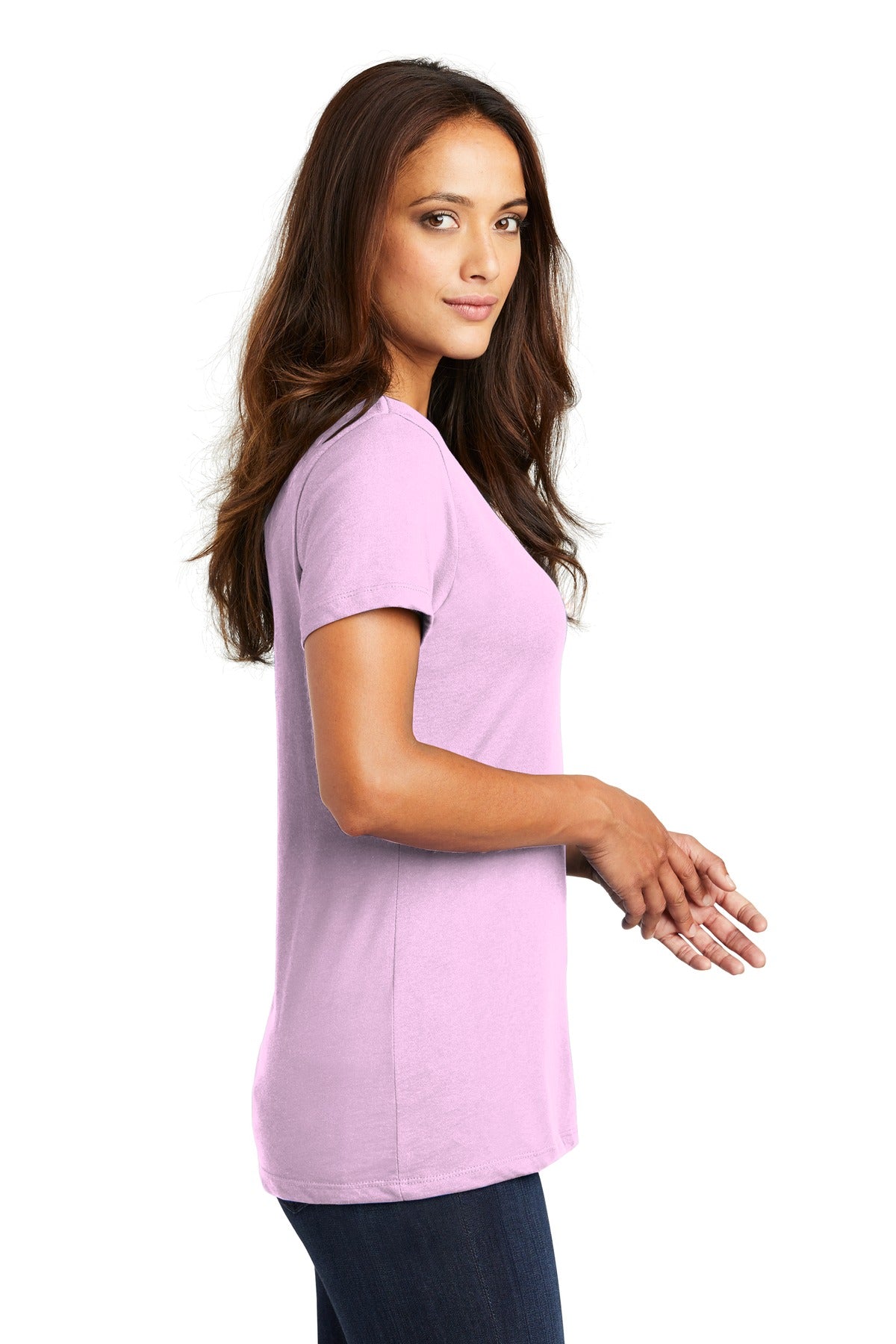 District - Women's Perfect Weight V-Neck Tee. DM1170L