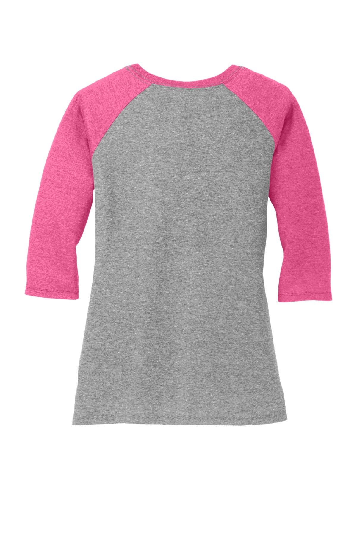 District Women's Perfect Tri 3/4-Sleeve Raglan. DM136L