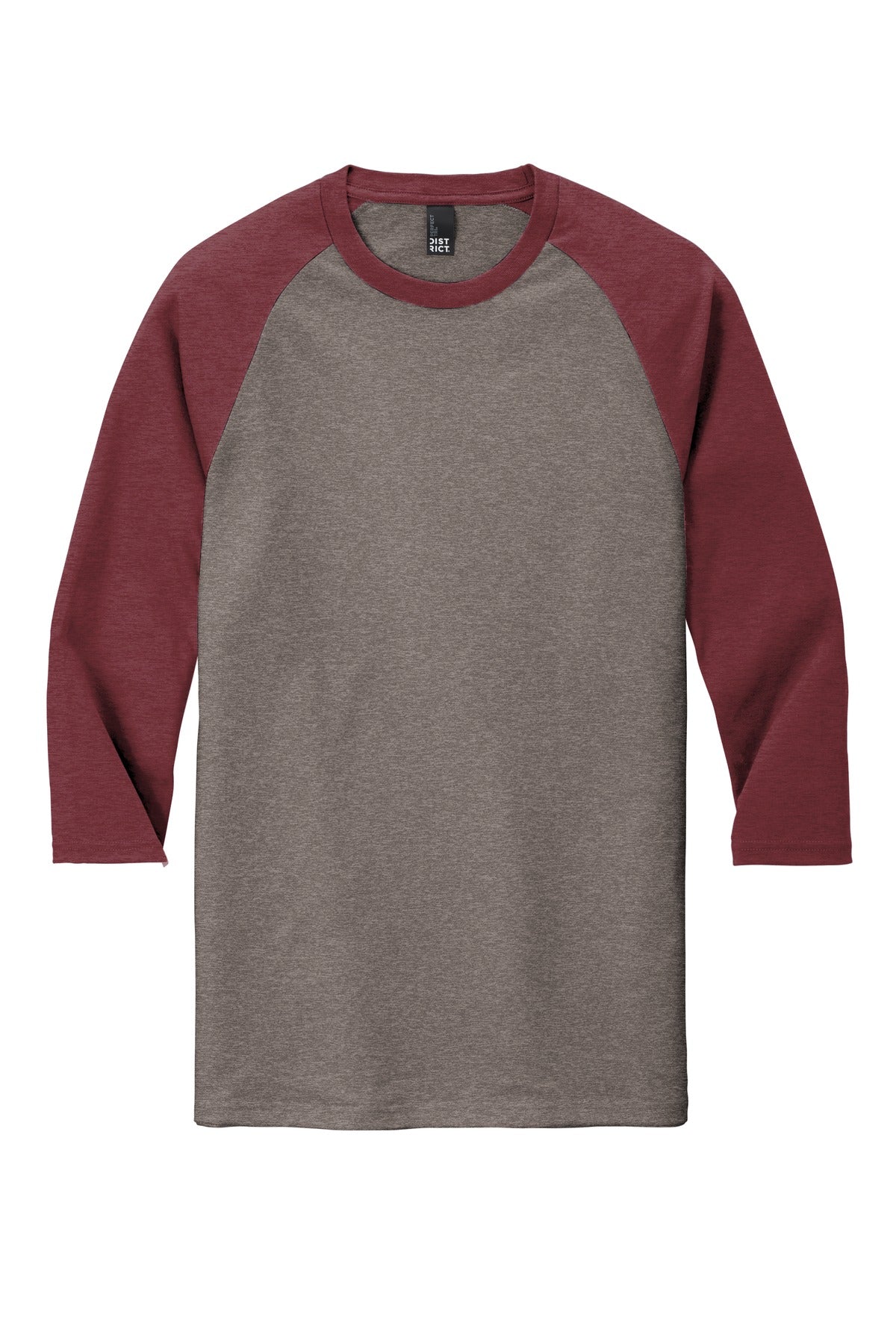 District Perfect Tri 3/4-Sleeve Raglan. DM136