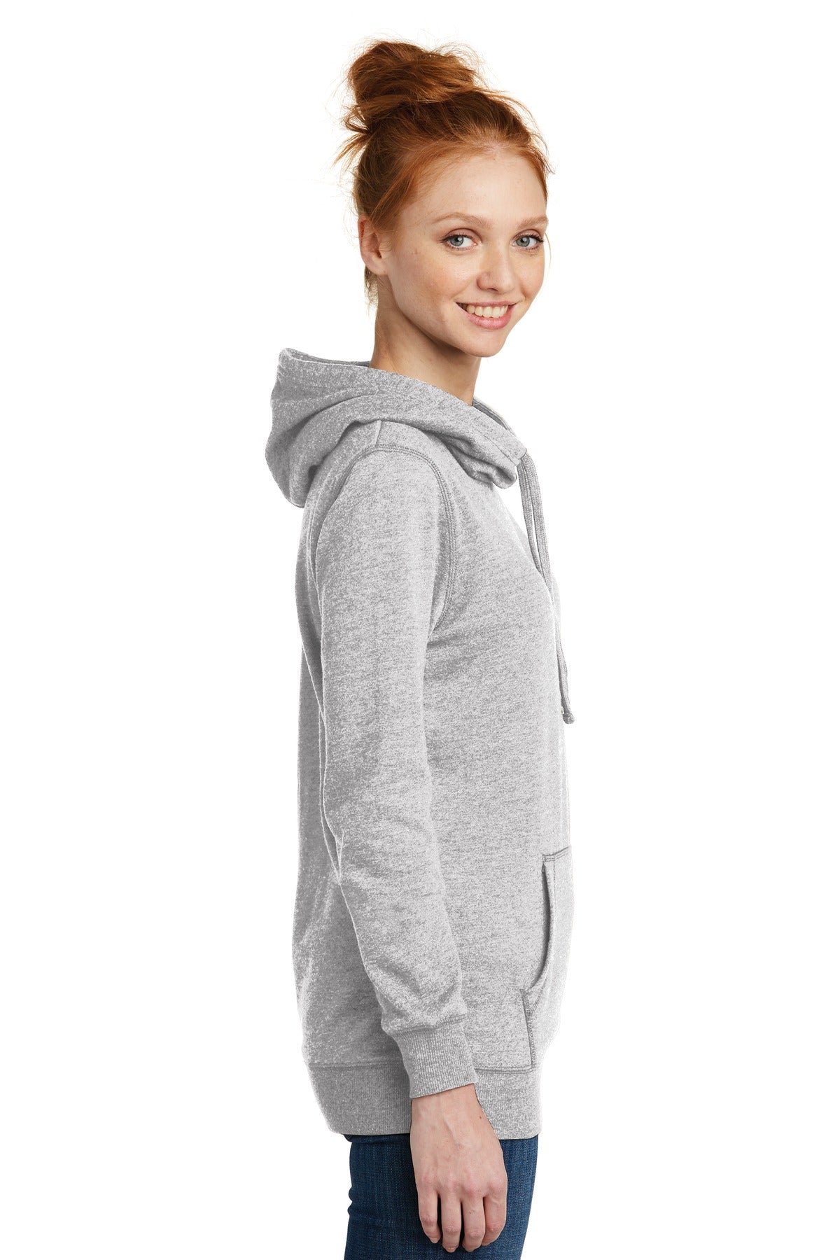 District Women's Lightweight Fleece Hoodie. DM493