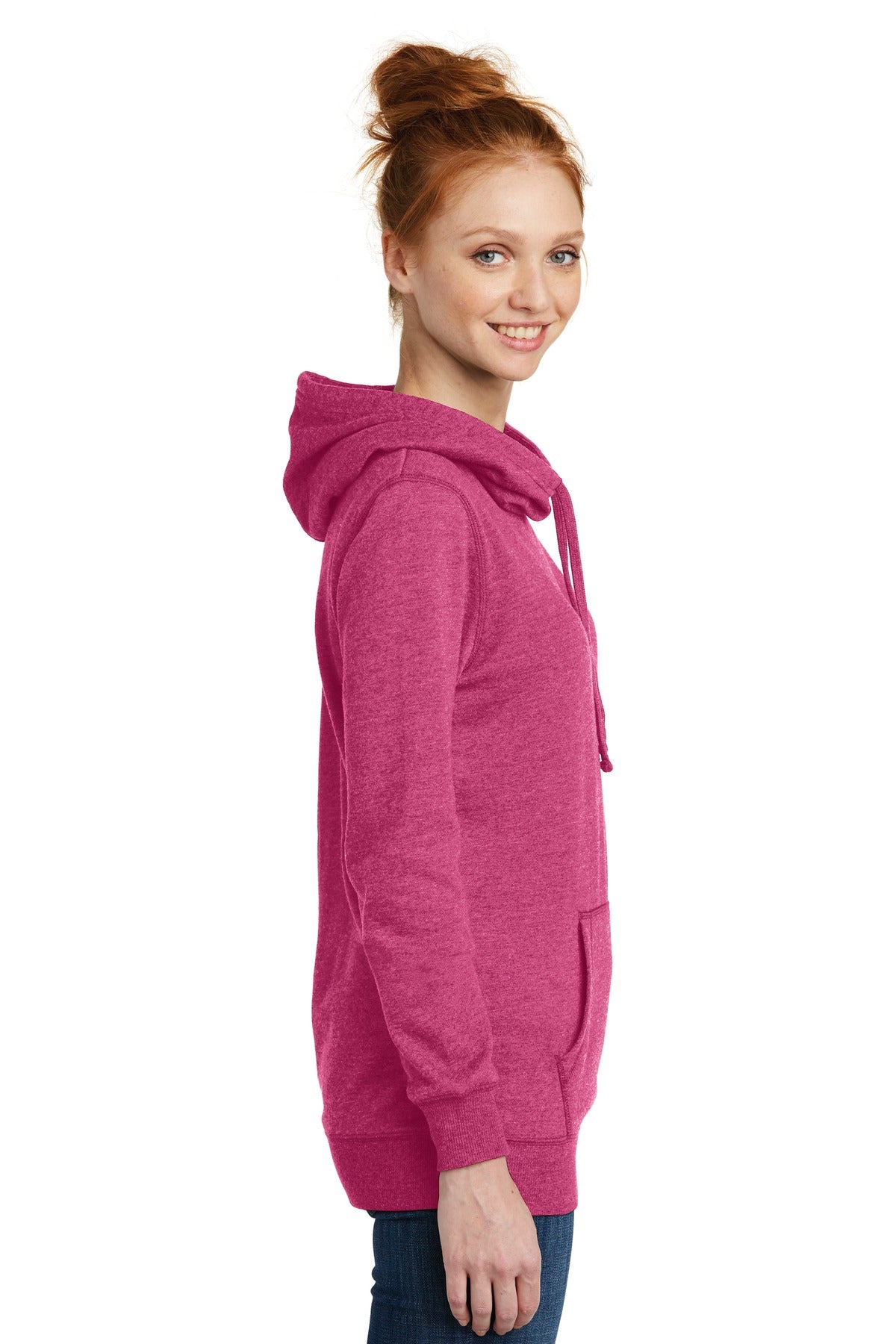 District Women's Lightweight Fleece Hoodie. DM493