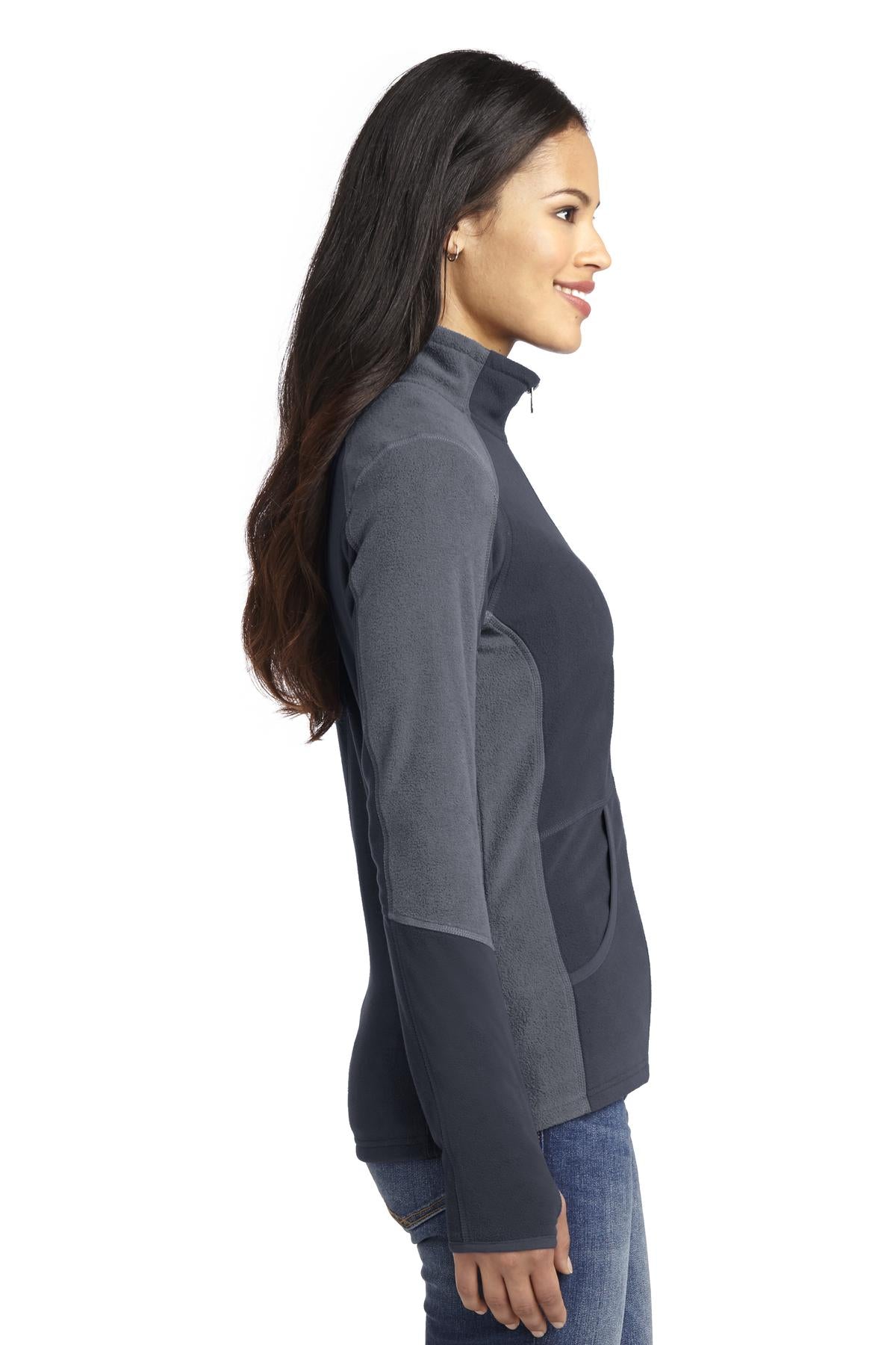 Port Authority Ladies Colorblock Microfleece Jacket. L230