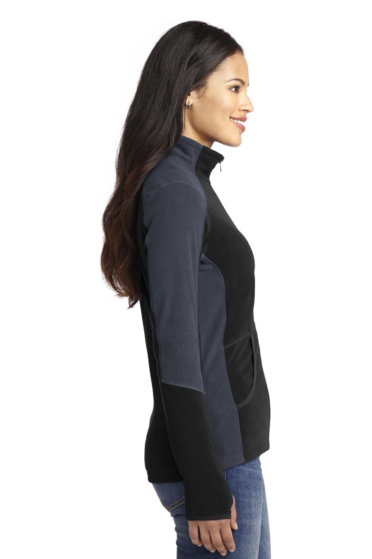 Port Authority Ladies Colorblock Microfleece Jacket. L230