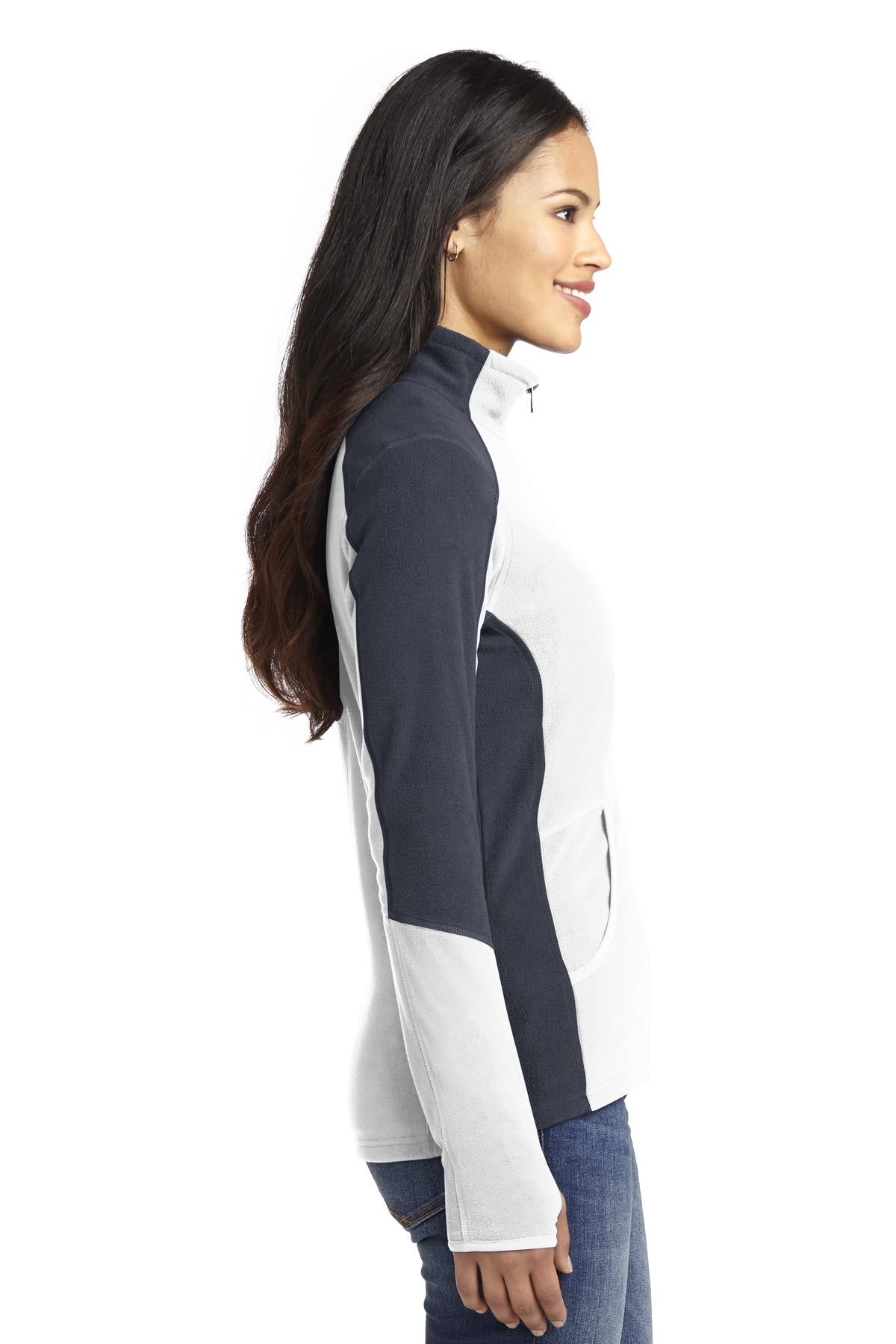 Port Authority Ladies Colorblock Microfleece Jacket. L230