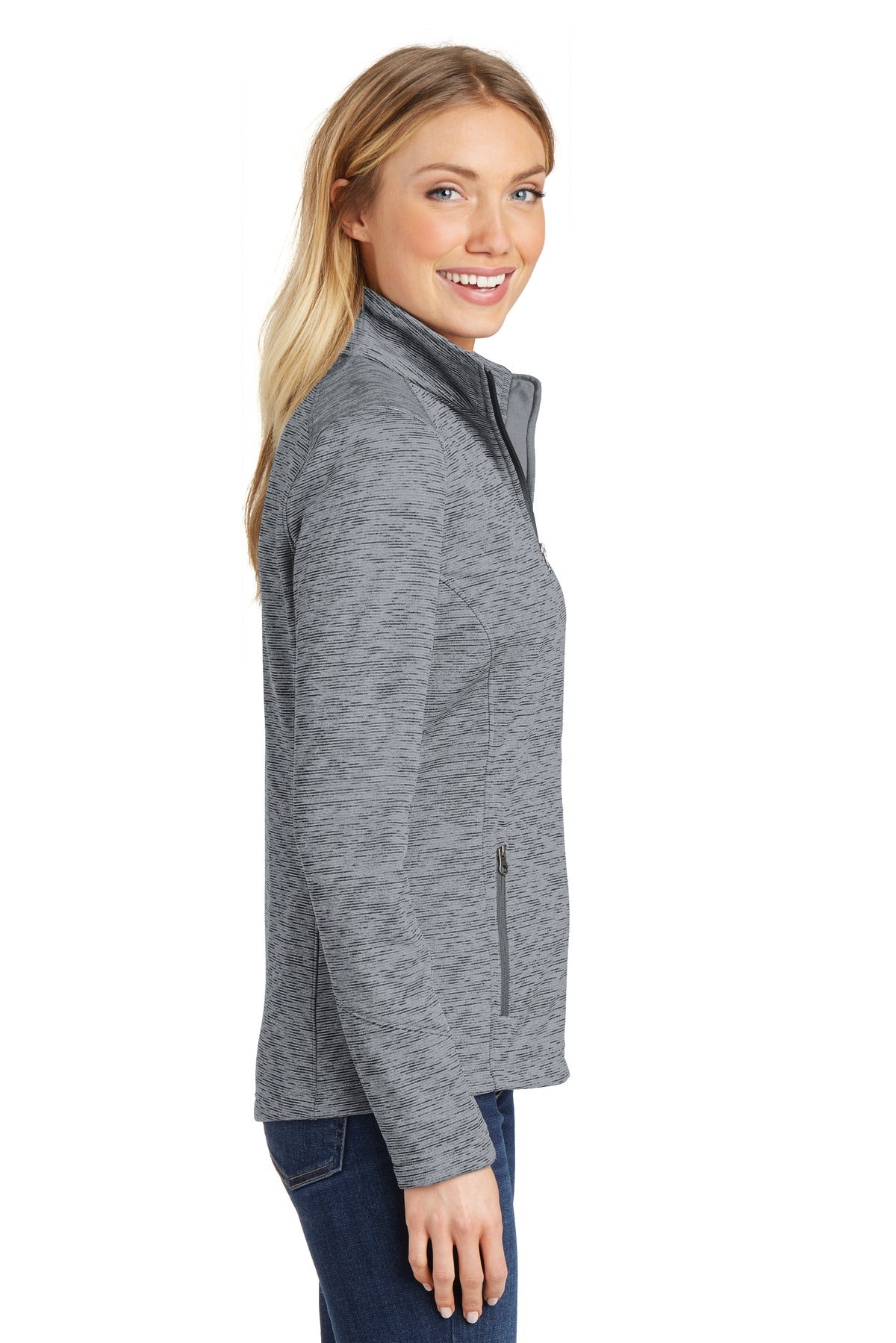 Port Authority Ladies Digi Stripe Fleece Jacket. L231