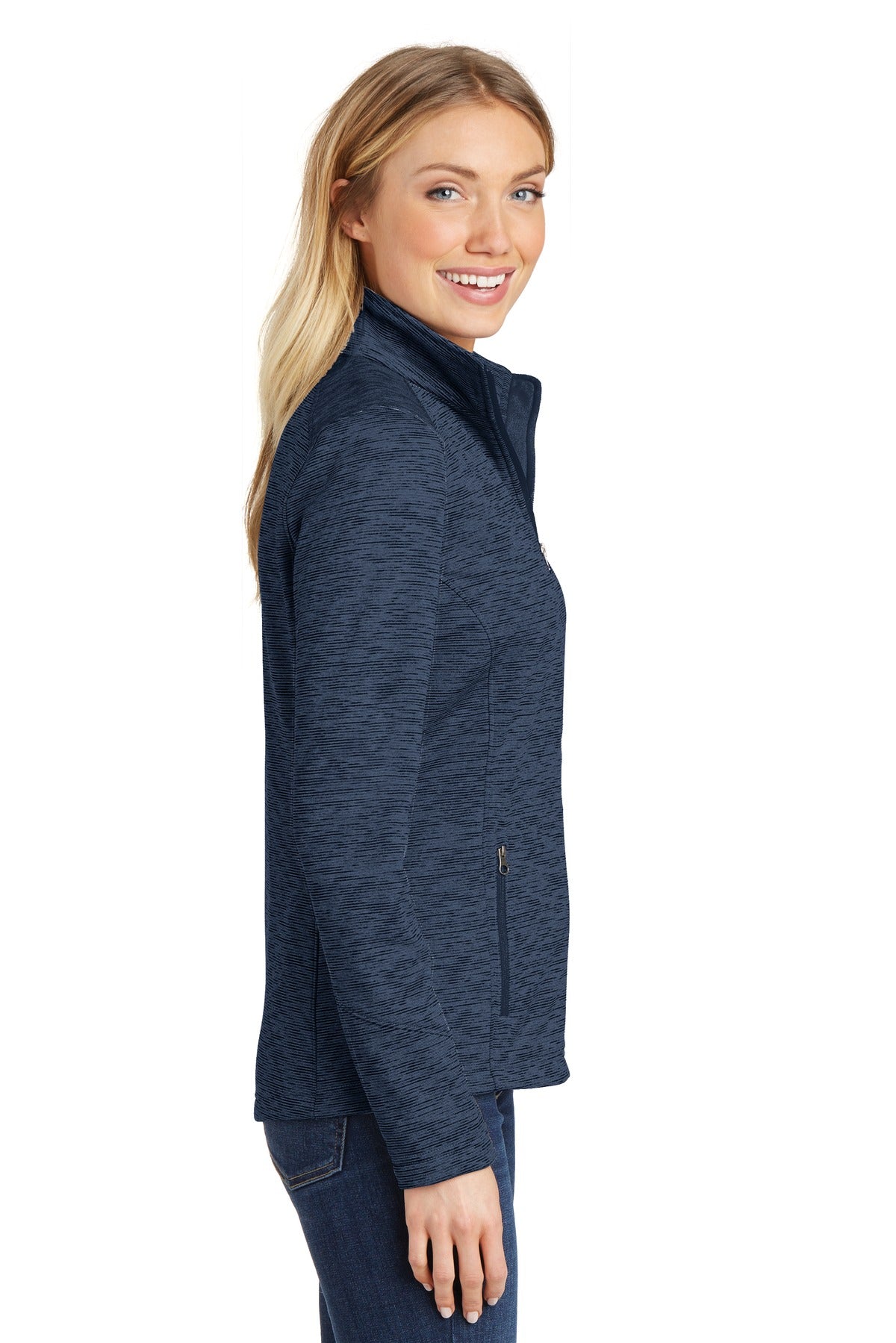 Port Authority Ladies Digi Stripe Fleece Jacket. L231