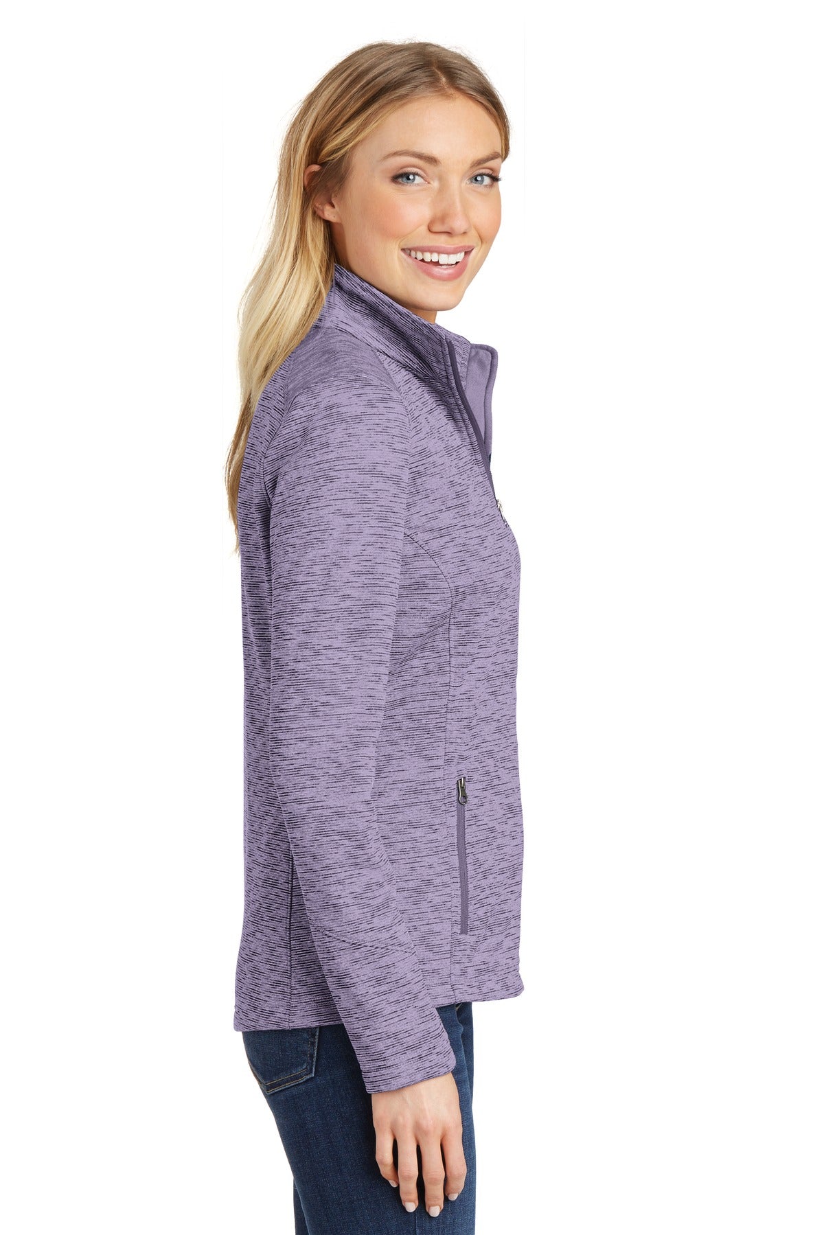 Port Authority Ladies Digi Stripe Fleece Jacket. L231