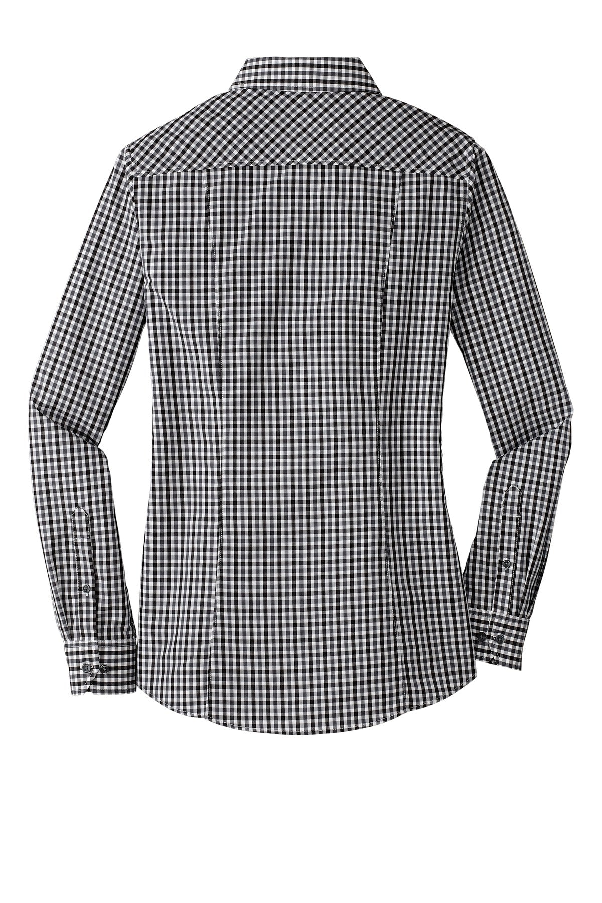 Port Authority Ladies Long Sleeve Gingham Easy Care Shirt. L654