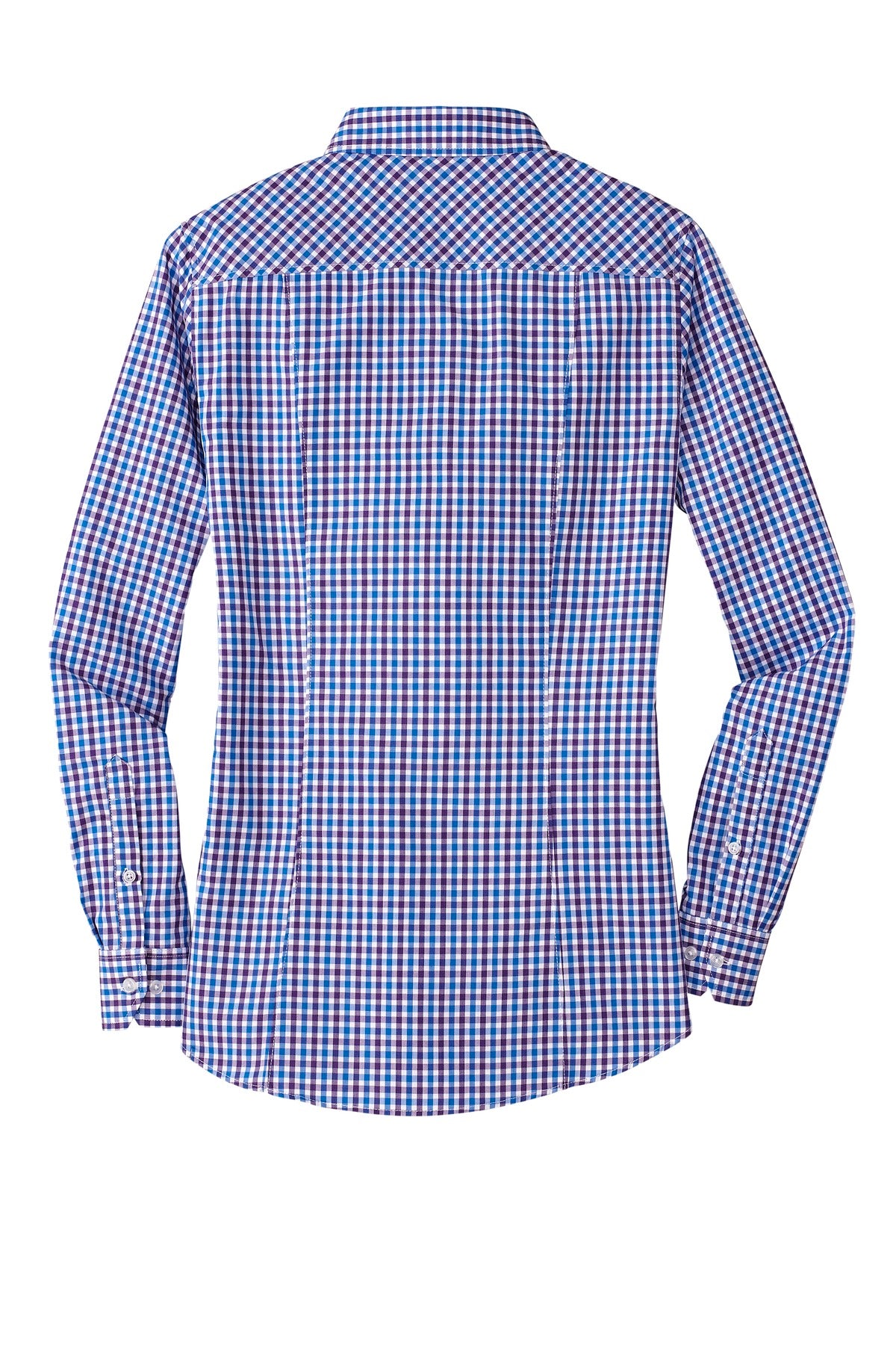 Port Authority Ladies Long Sleeve Gingham Easy Care Shirt. L654
