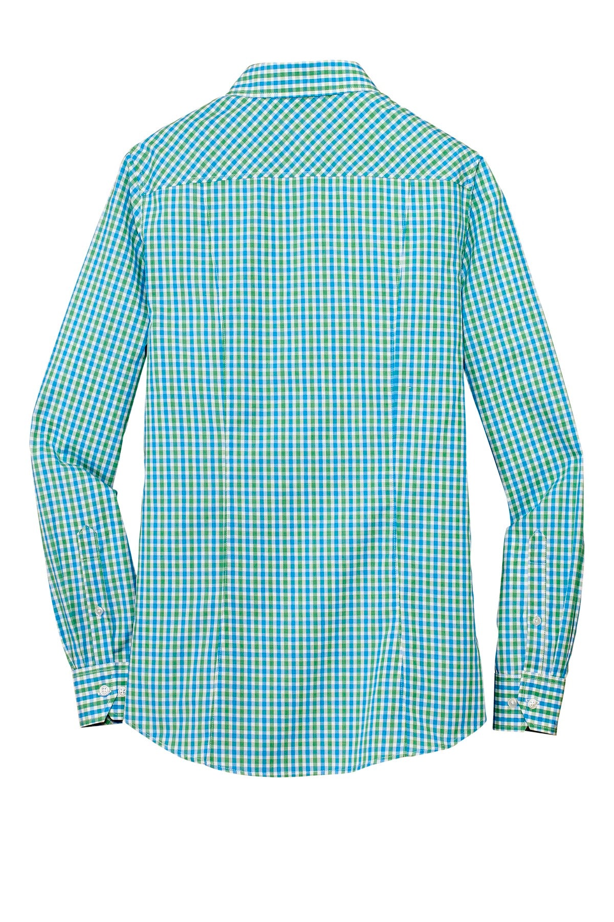 Port Authority Ladies Long Sleeve Gingham Easy Care Shirt. L654
