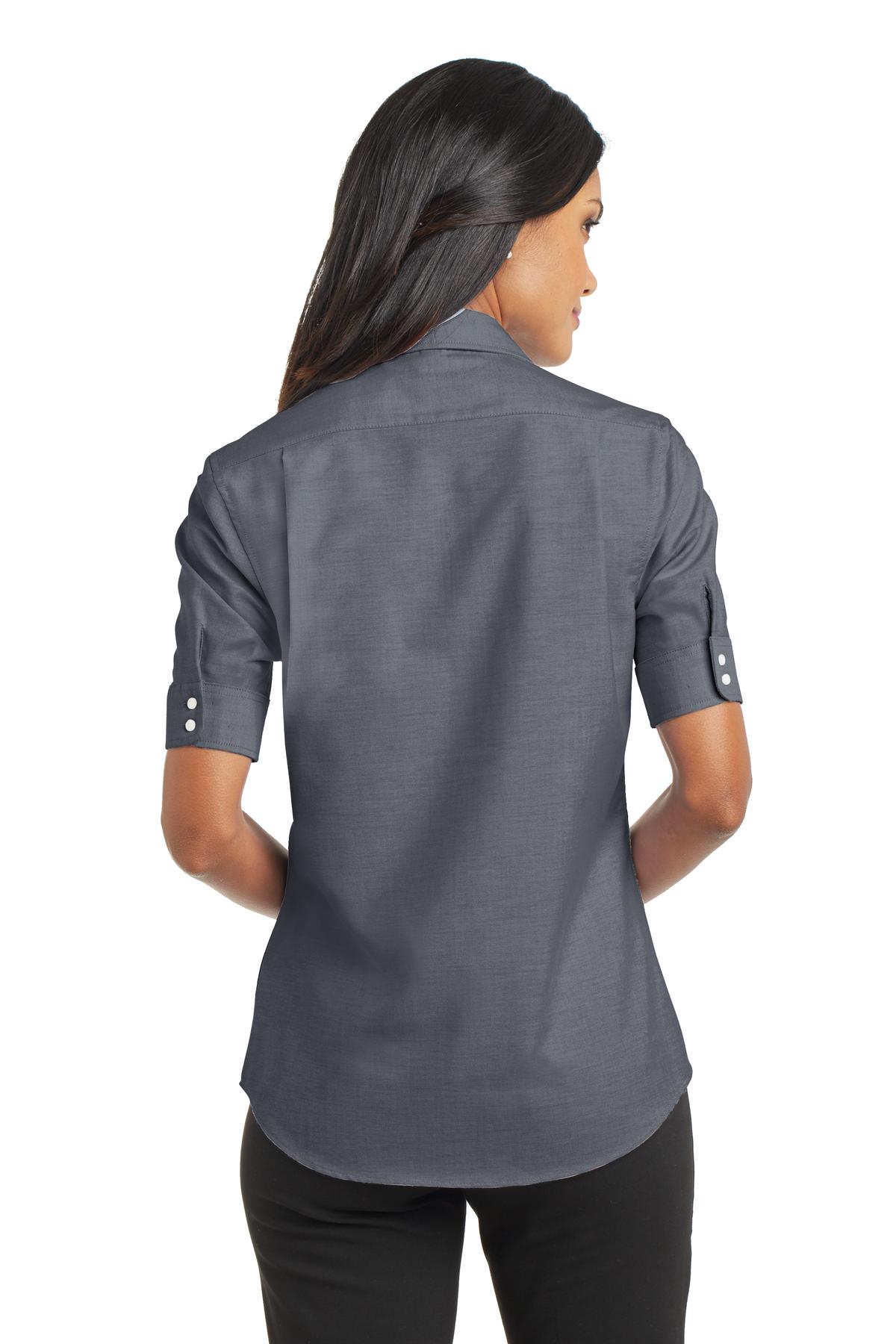 Port Authority Ladies Short Sleeve SuperPro Oxford Shirt. L659