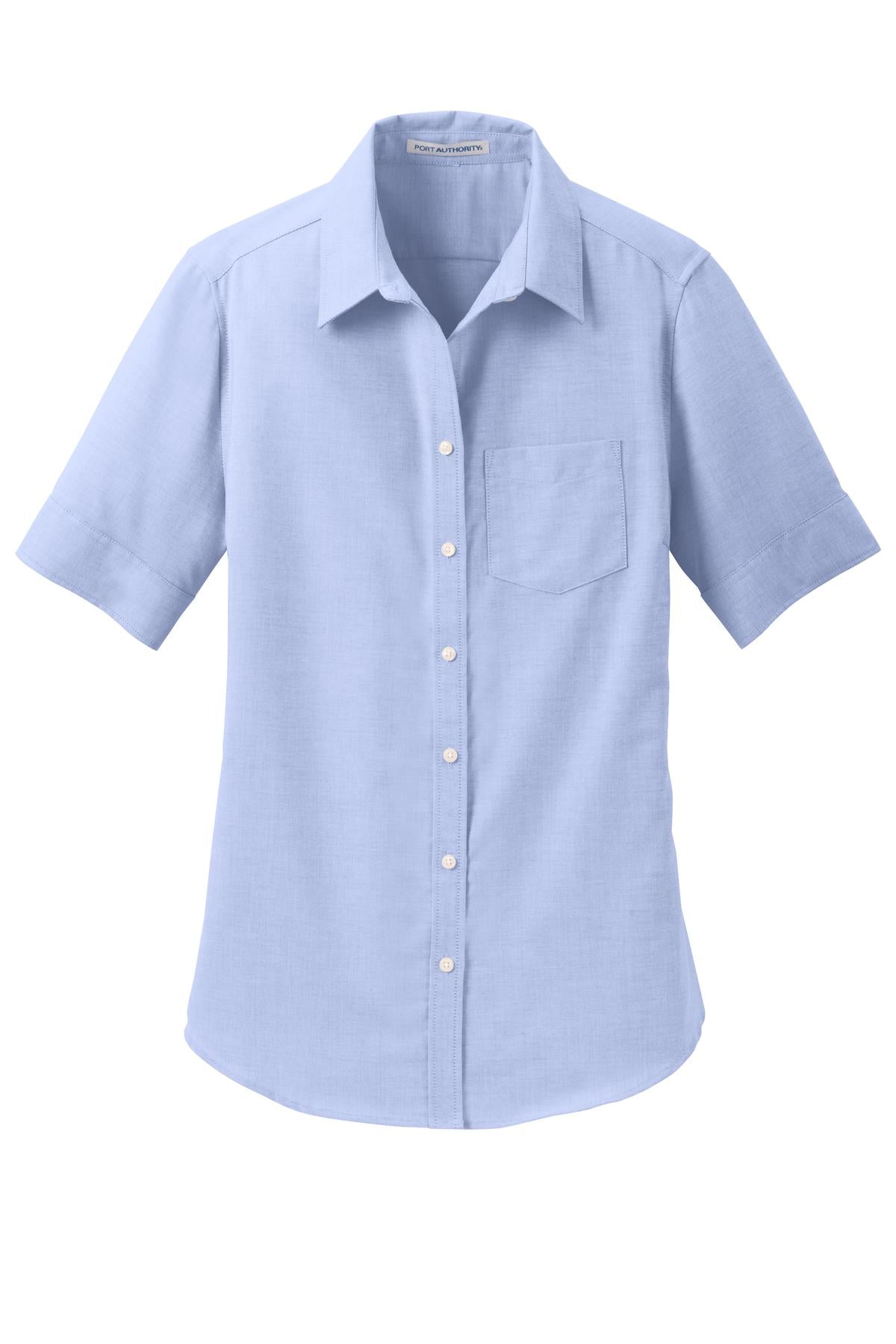 Port Authority Ladies Short Sleeve SuperPro Oxford Shirt. L659