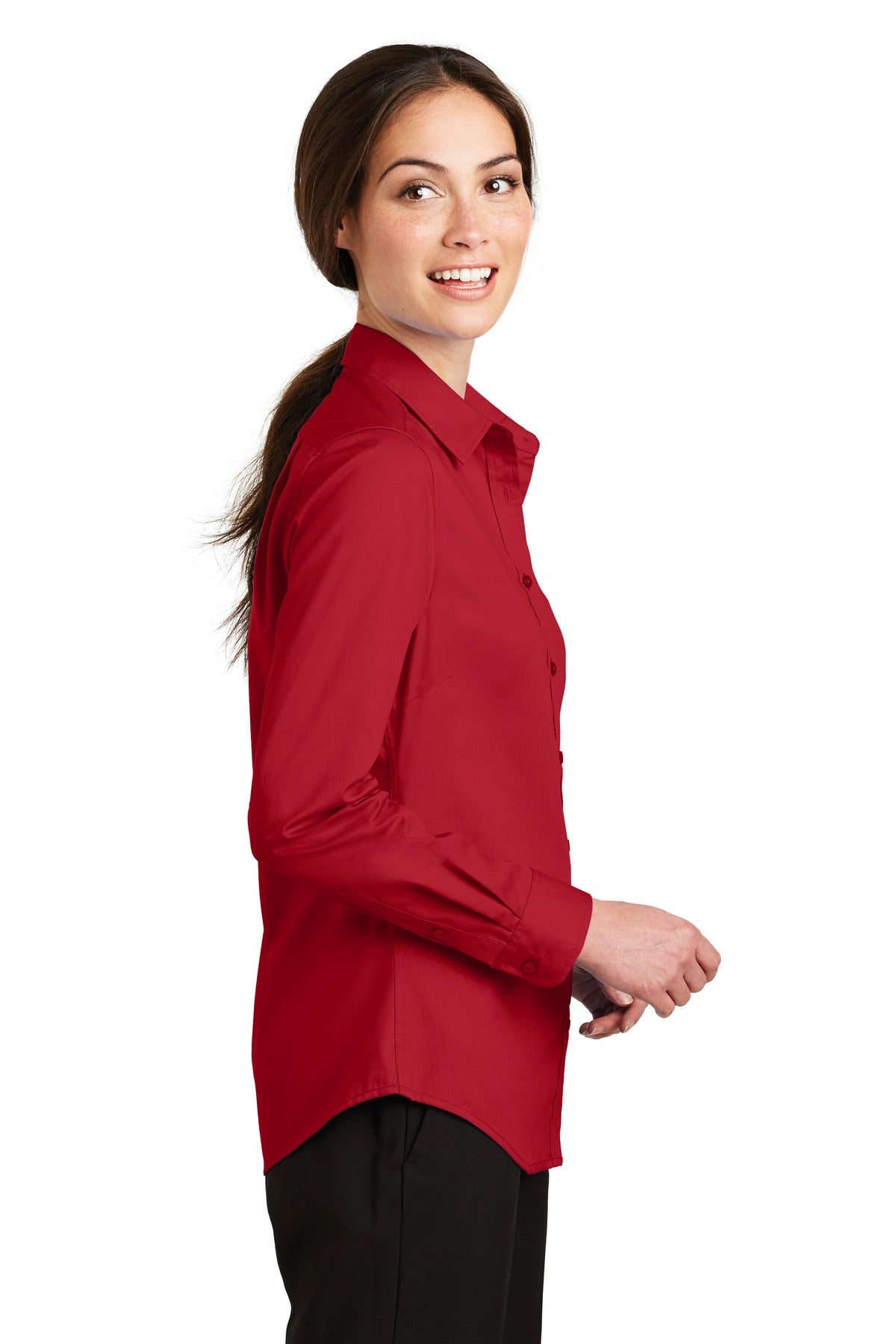 Port Authority Ladies SuperPro Twill Shirt. L663
