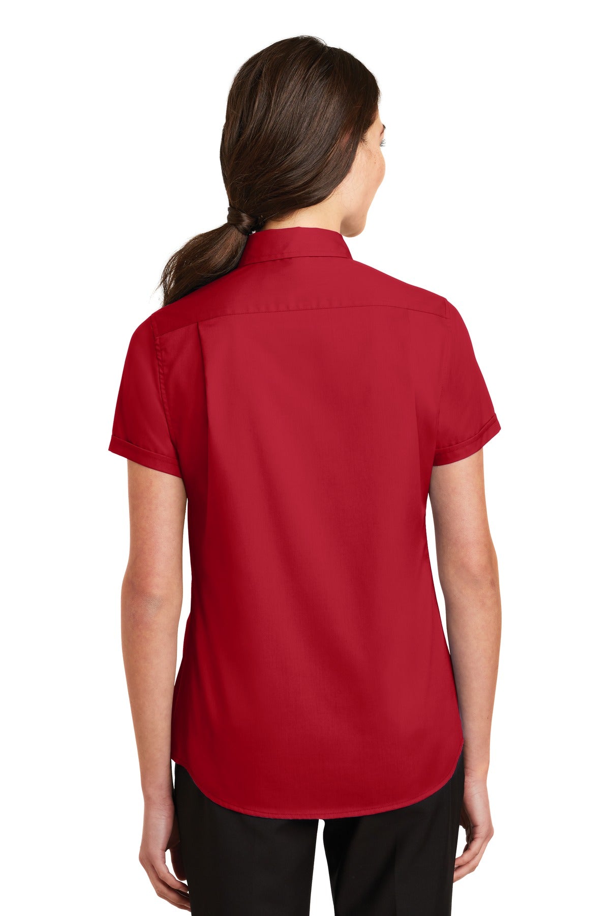 Port Authority Ladies Short Sleeve SuperPro Twill Shirt. L664
