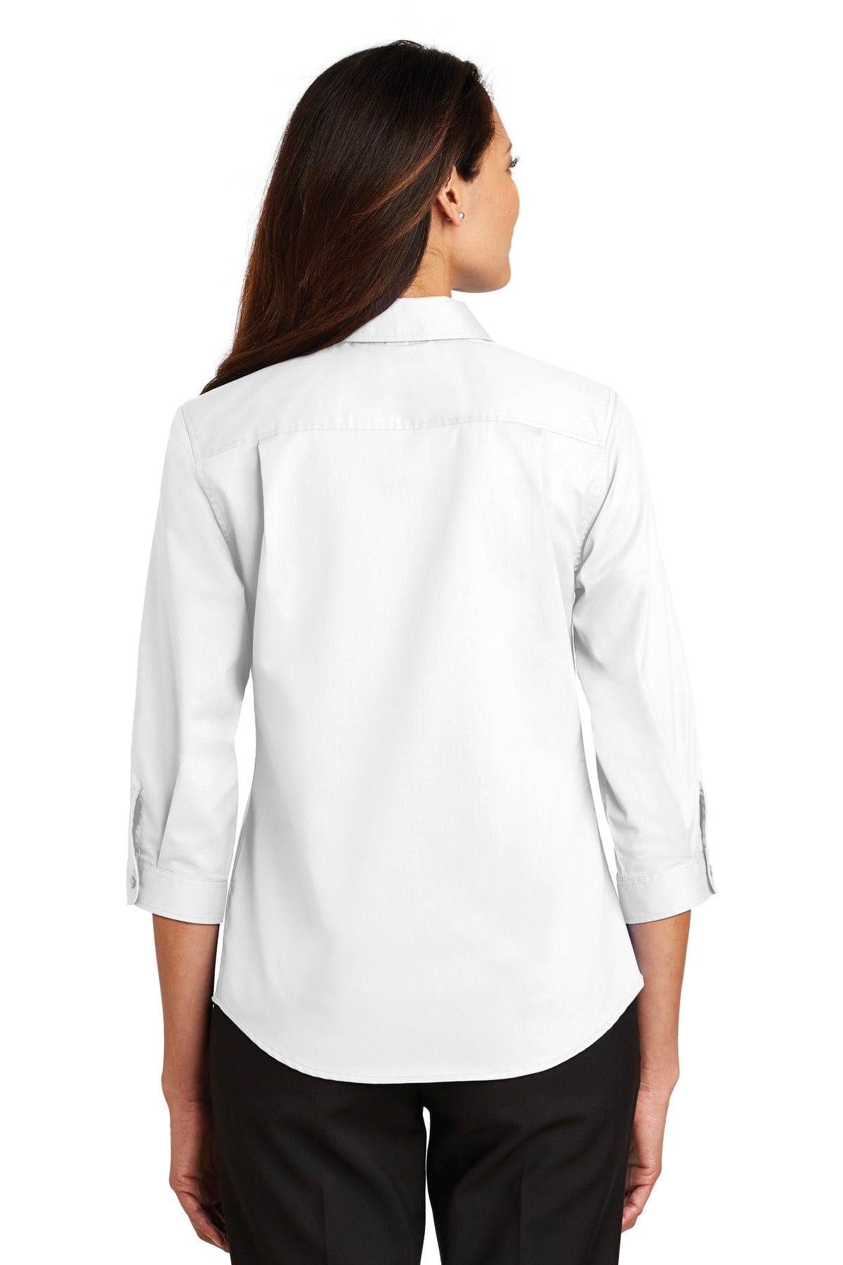 Port Authority Ladies 3/4-Sleeve SuperPro Twill Shirt. L665
