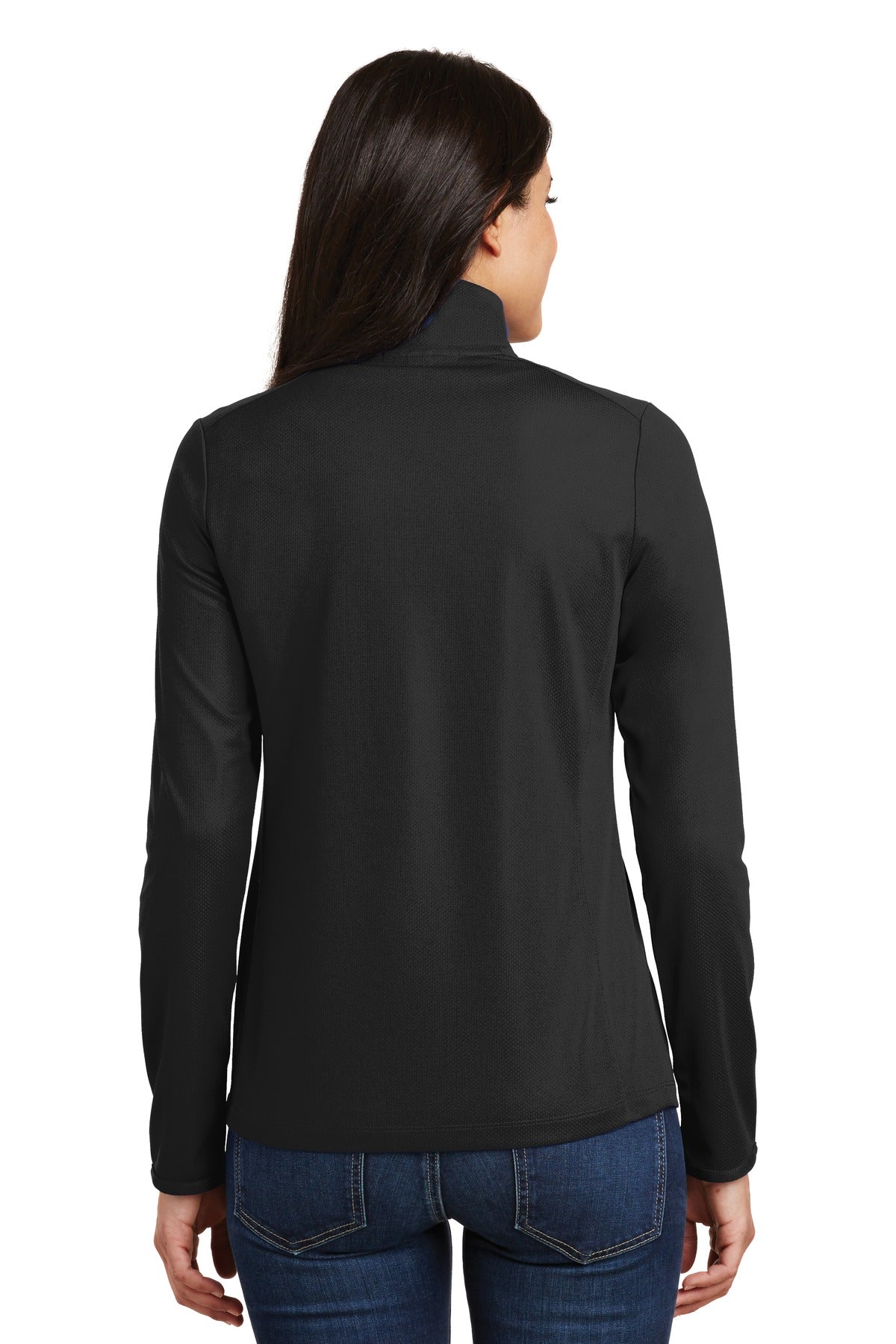 Port Authority Ladies Pinpoint Mesh 1/2-Zip . L806