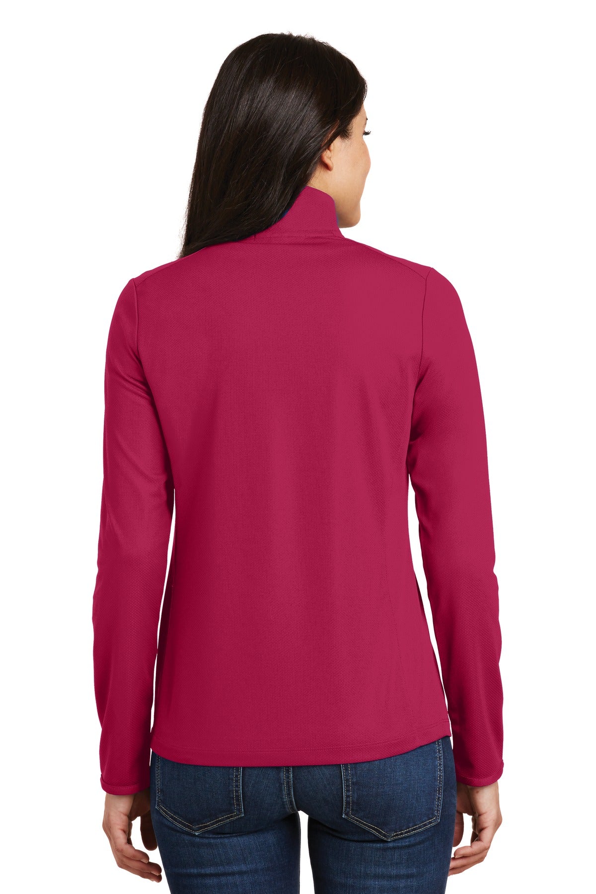 Port Authority Ladies Pinpoint Mesh 1/2-Zip . L806