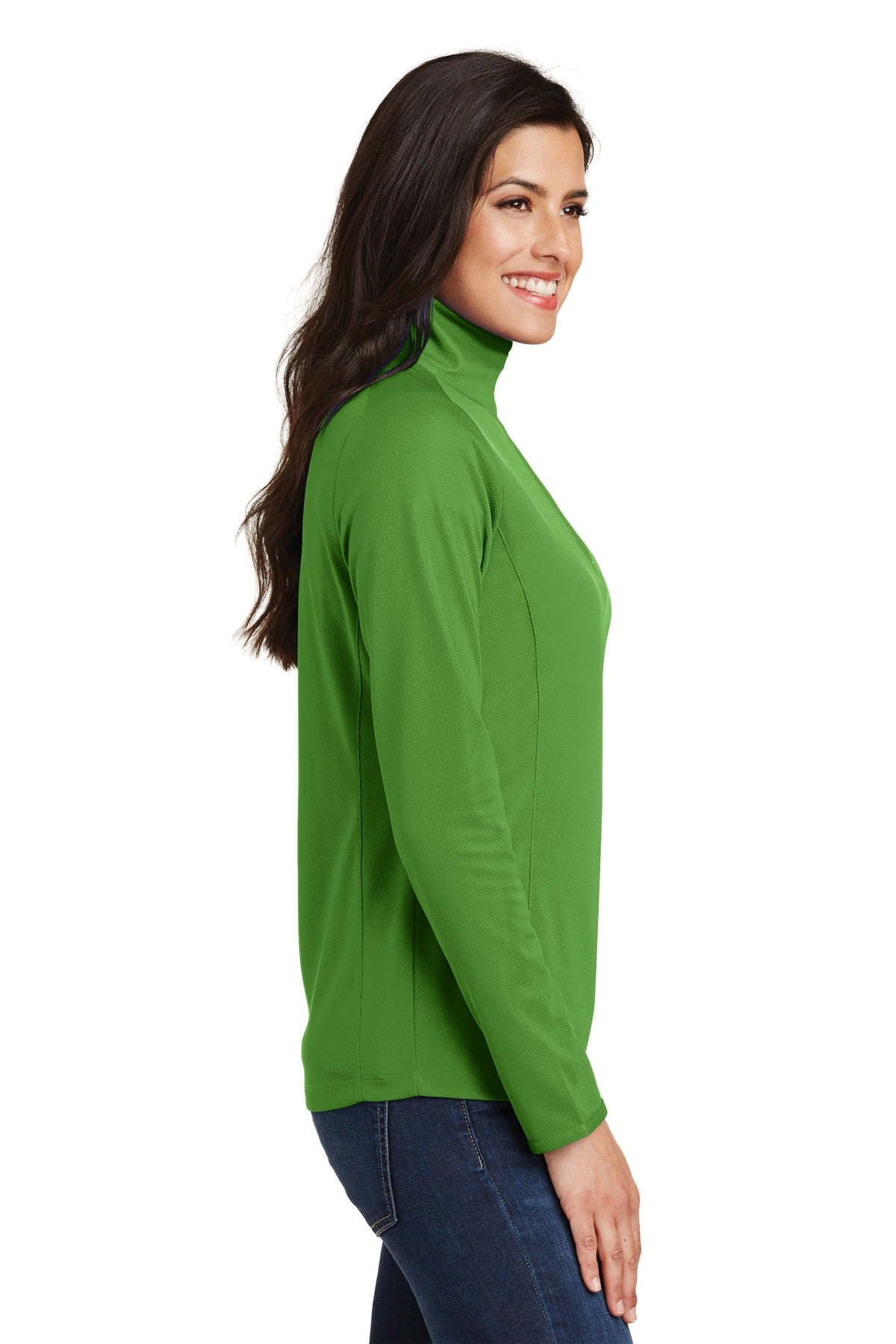 Port Authority Ladies Pinpoint Mesh 1/2-Zip . L806