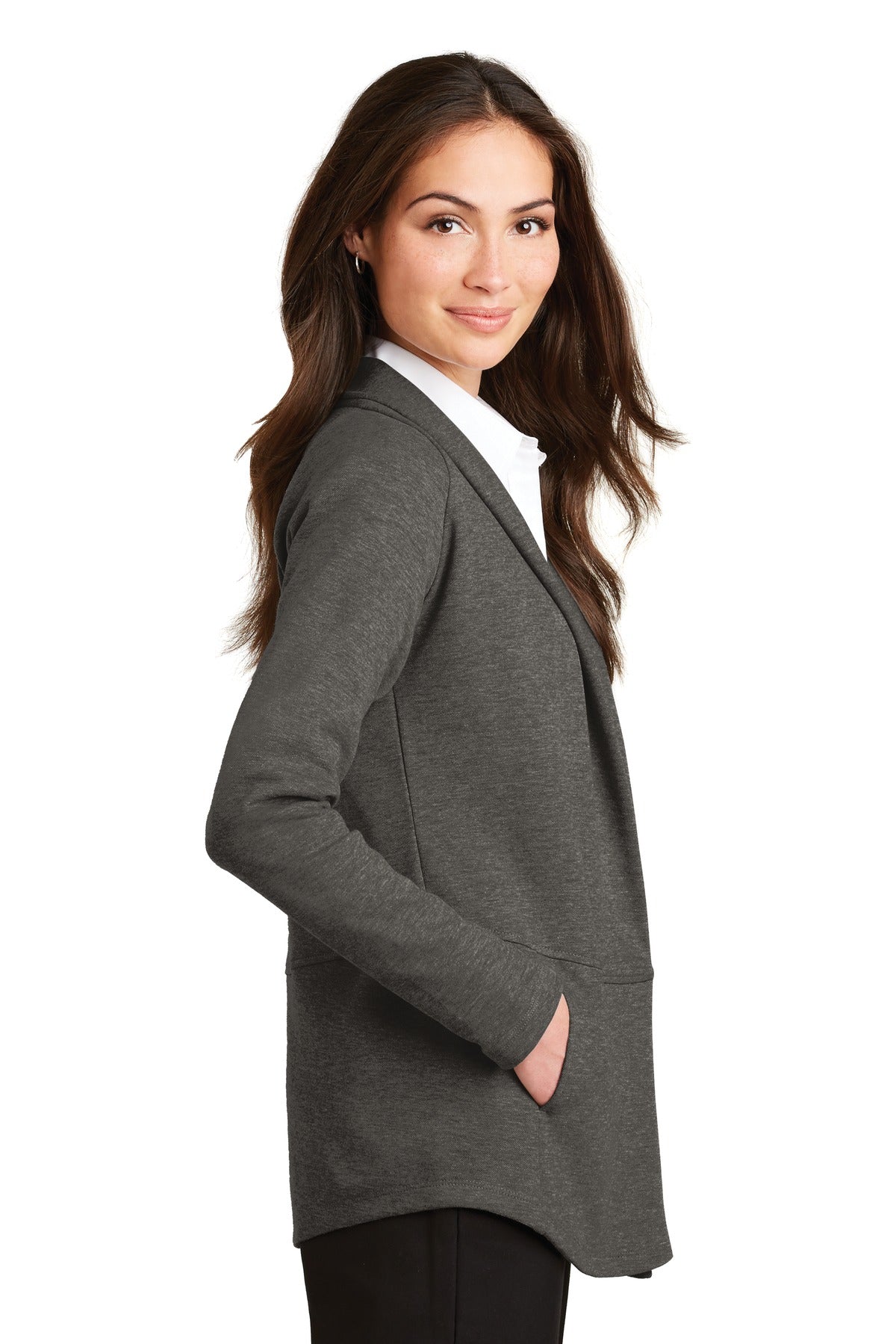 Port Authority Ladies Interlock Cardigan. L807